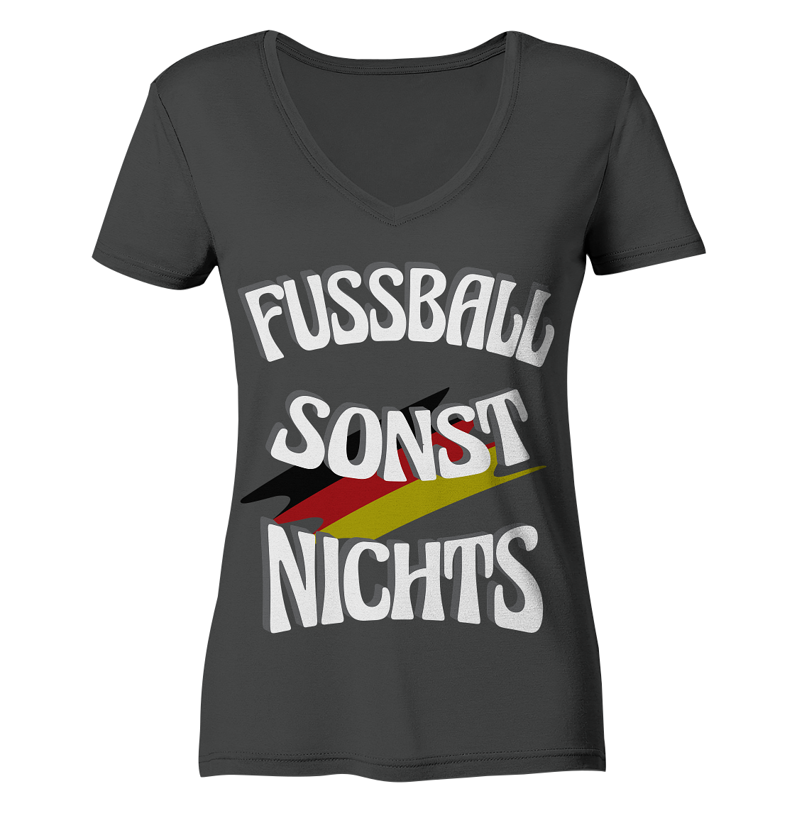 Fussball sonst Nichts, mit Leib und Seele Fan, Fußballfans - Ladies Organic V-Neck Shirt