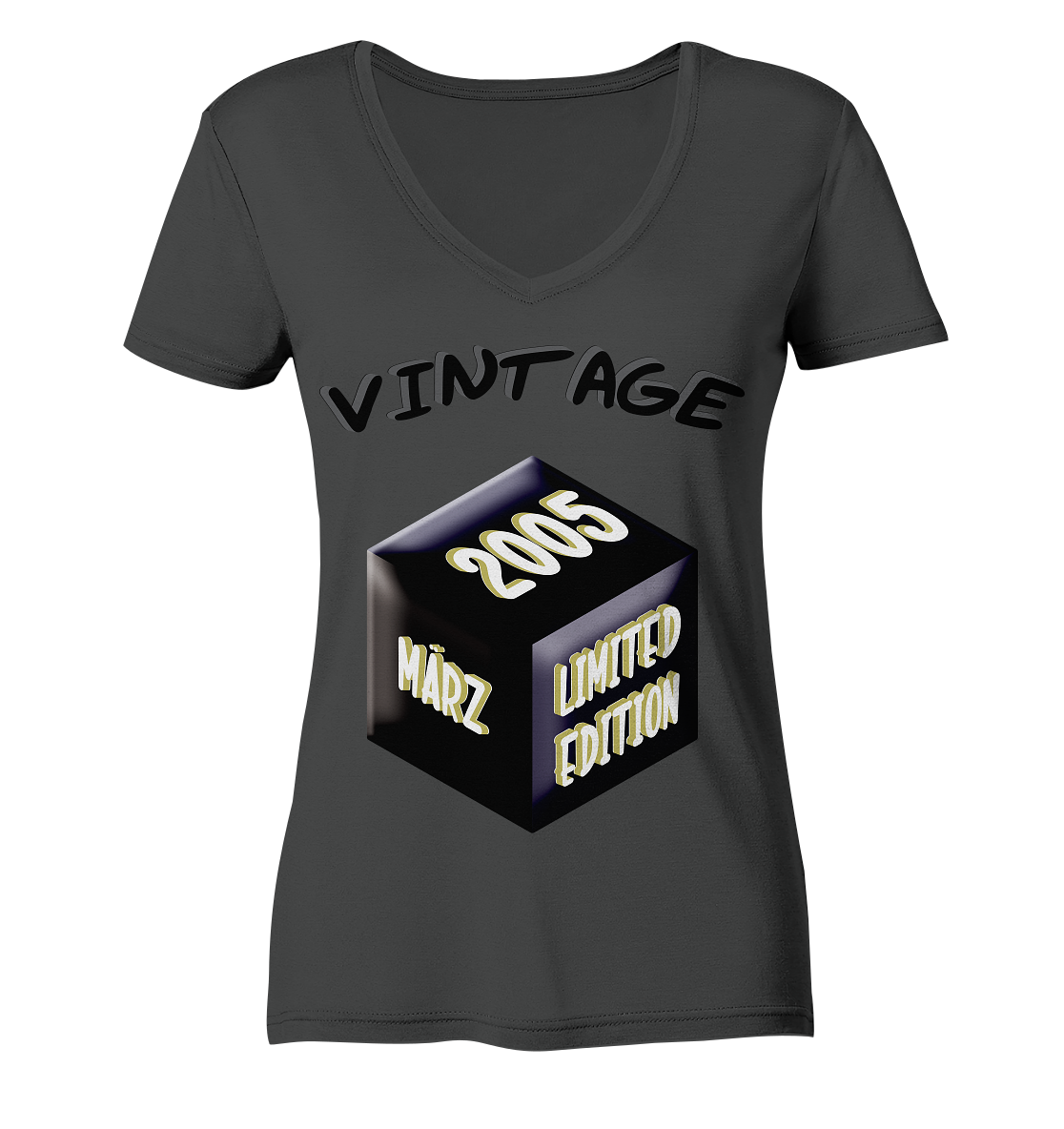 Vintage 2005 MÄRZ Limited Edition, Geschenk zum 18 - Ladies Organic V-Neck Shirt