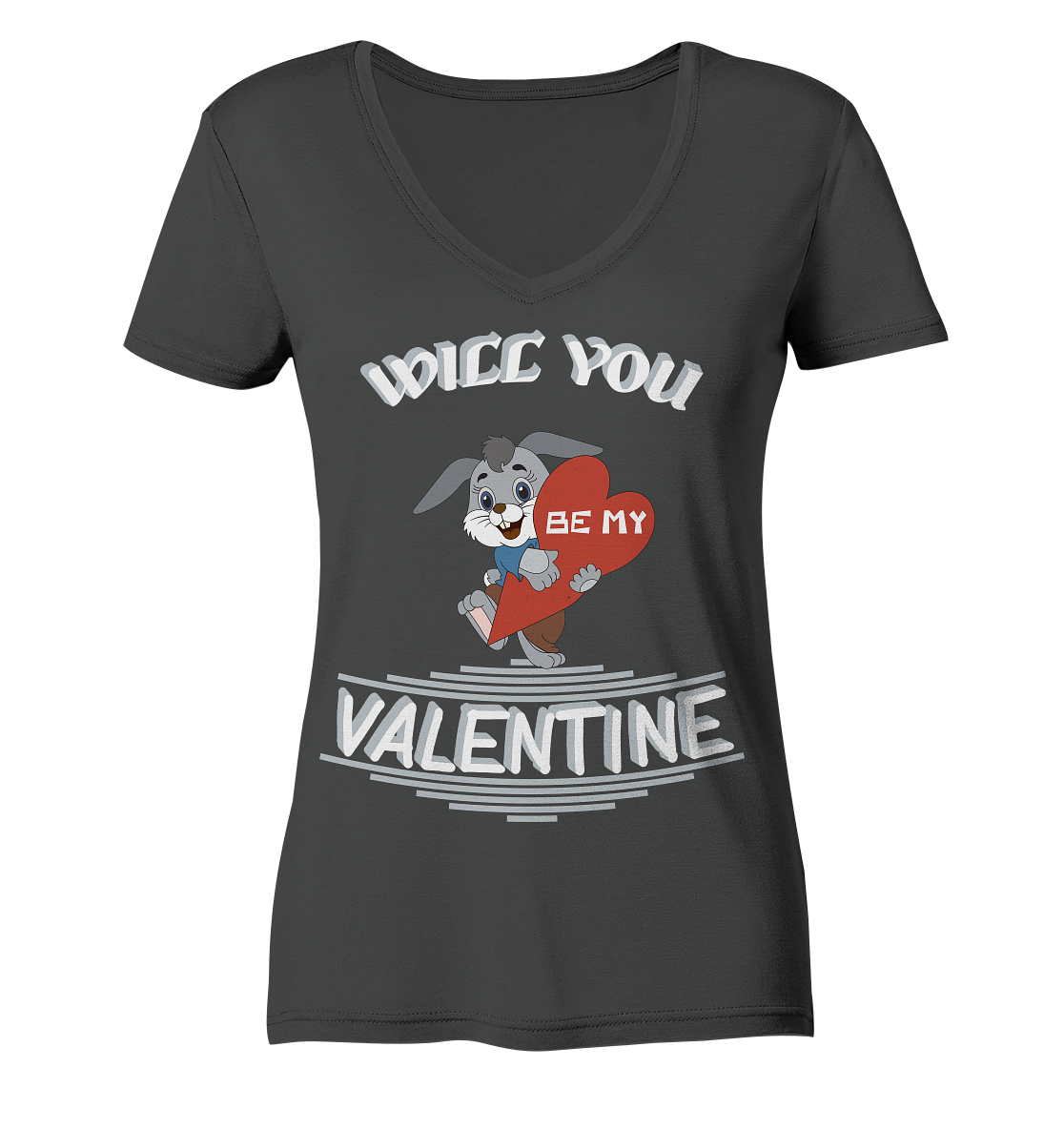 Valentine, Valentinstag am 14. Februar, Geschenkideen - Ladies Organic V-Neck Shirt