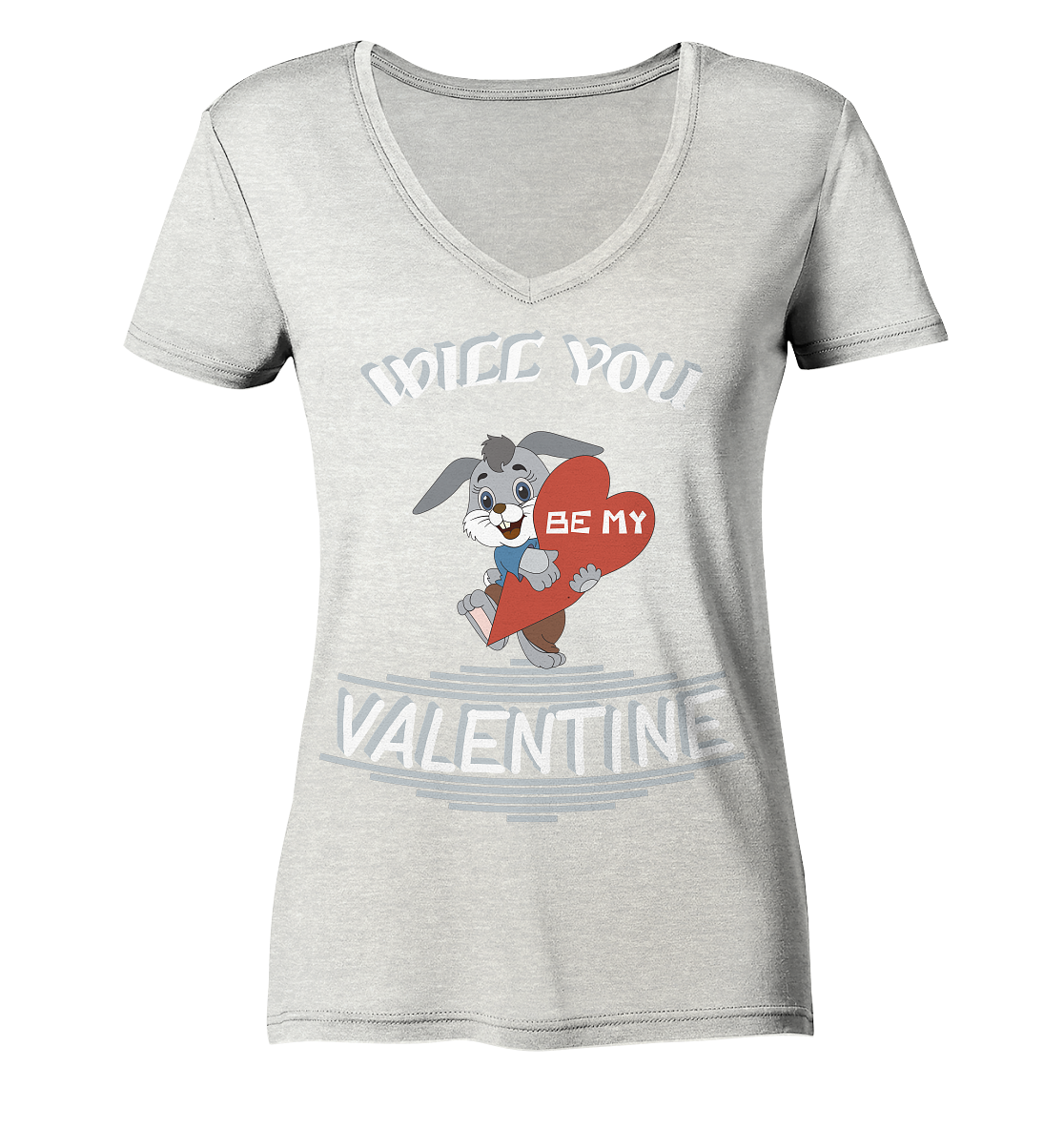 Valentine, Valentinstag am 14. Februar, Geschenkideen - Ladies Organic V-Neck Shirt