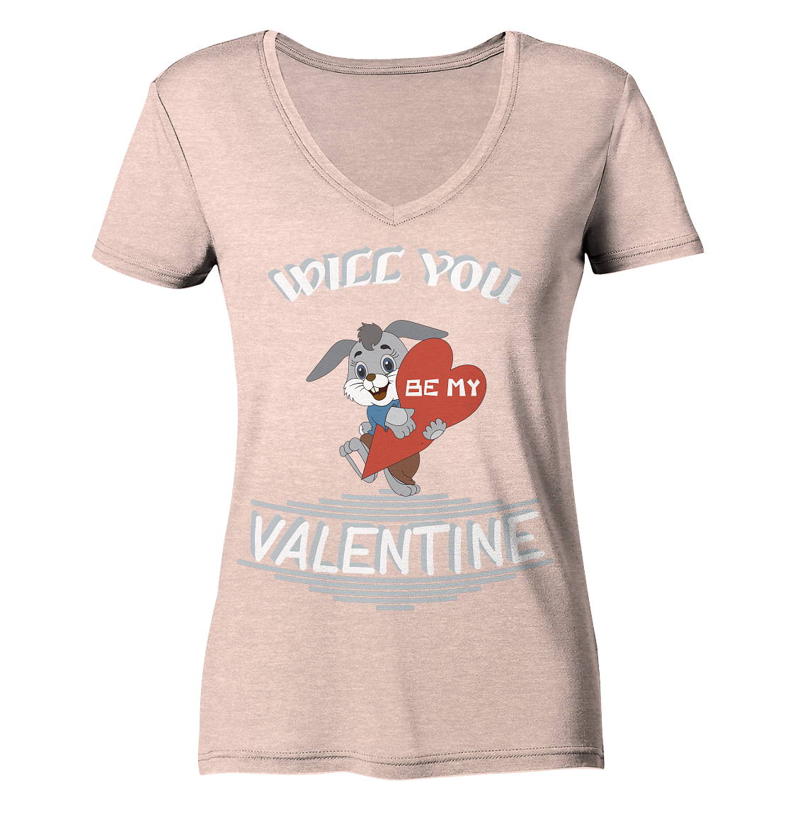 Valentine, Valentinstag am 14. Februar, Geschenkideen - Ladies Organic V-Neck Shirt