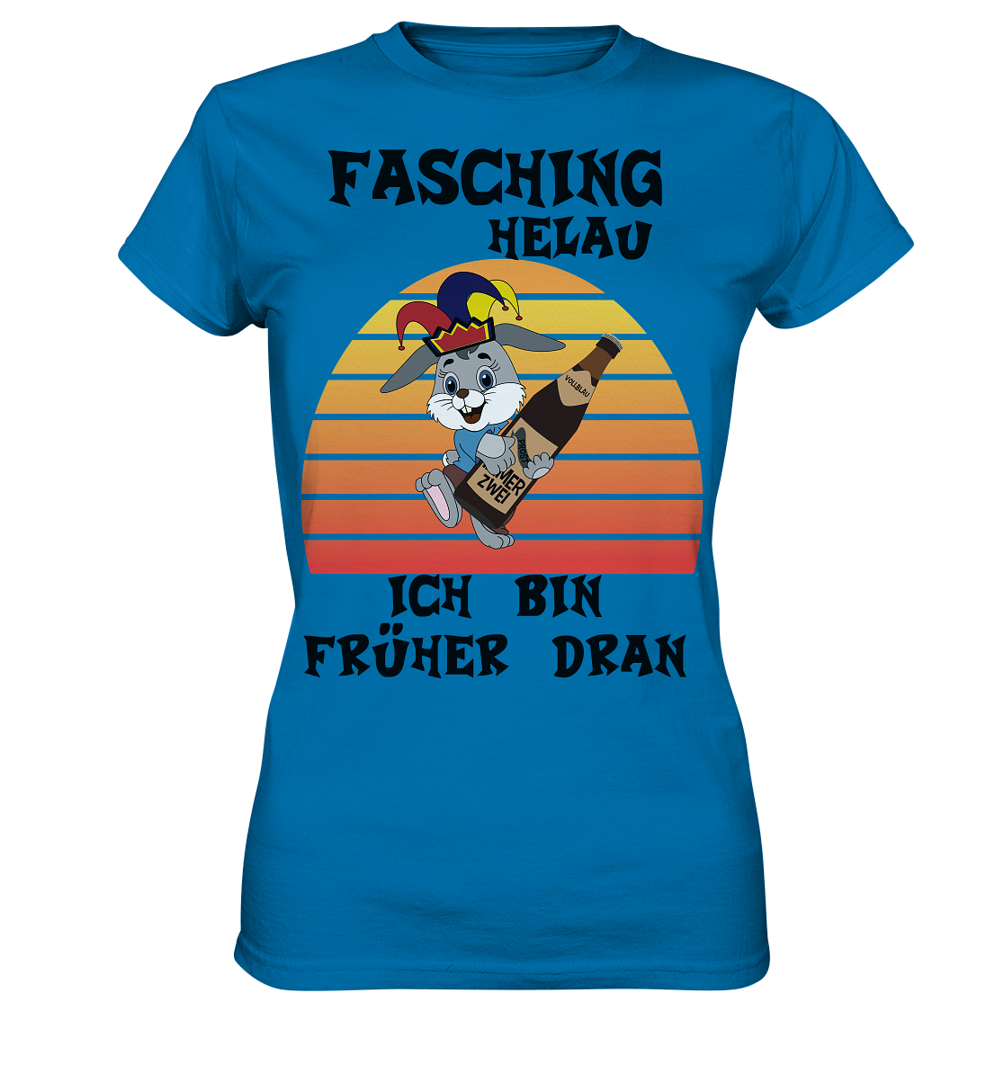 Fasching Helau, Osterhase feiert Karneval, Helau - Ladies Premium Shirt