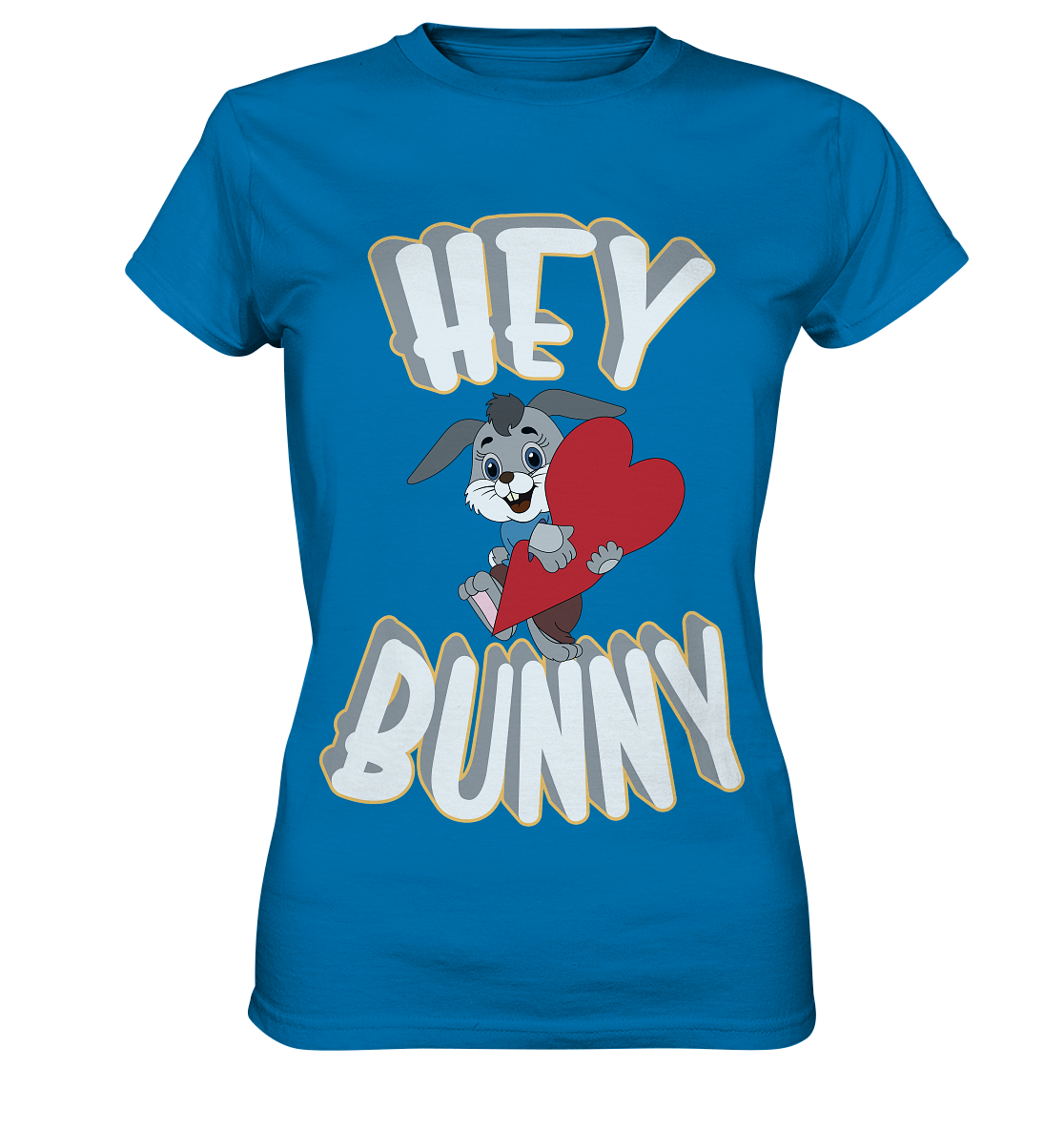 Hey Bunny, Valentine, Valentinstag am 14. Februar, Geschenkideen - Ladies Premium Shirt