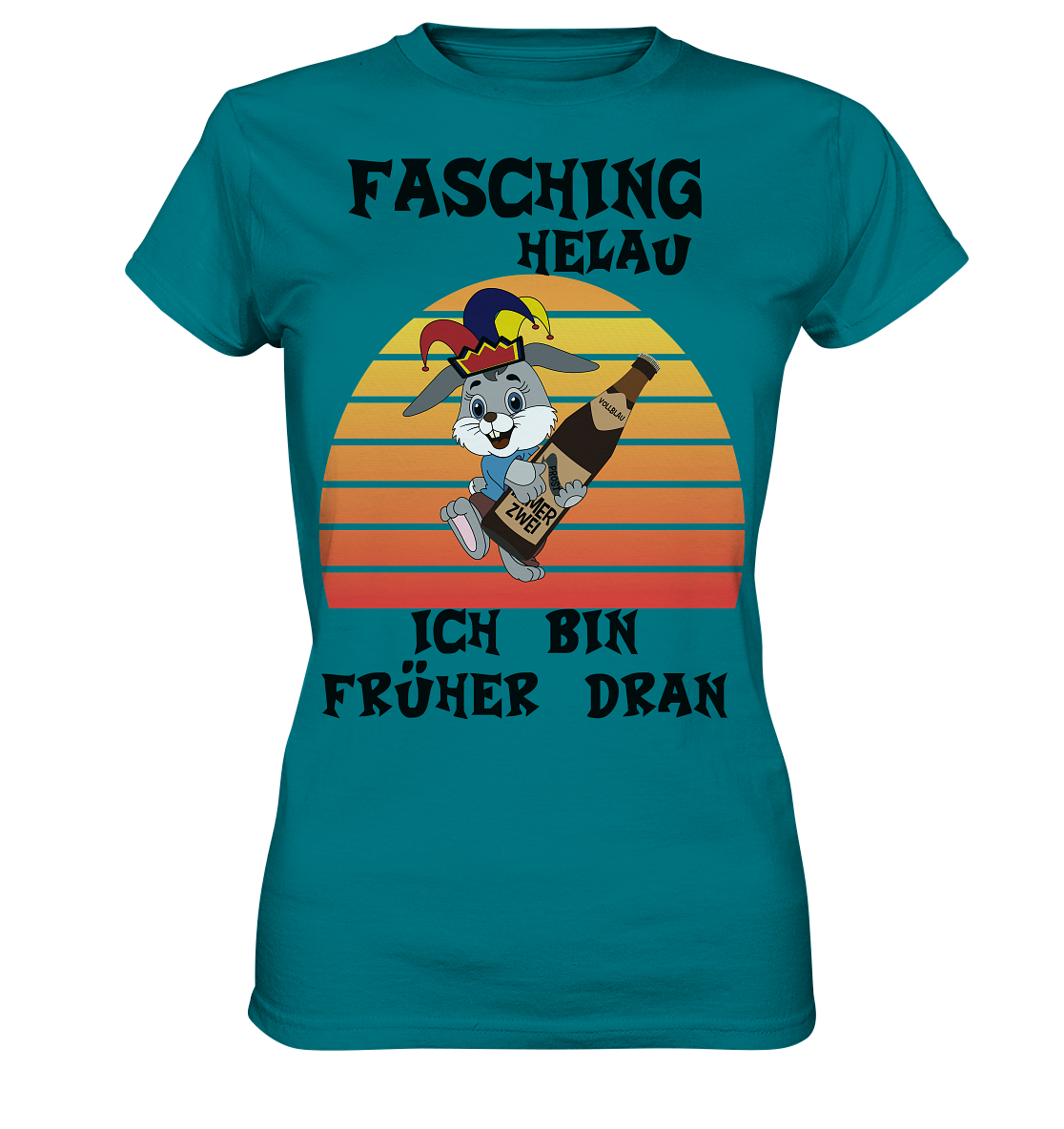 Fasching Helau, Osterhase feiert Karneval, Helau - Ladies Premium Shirt