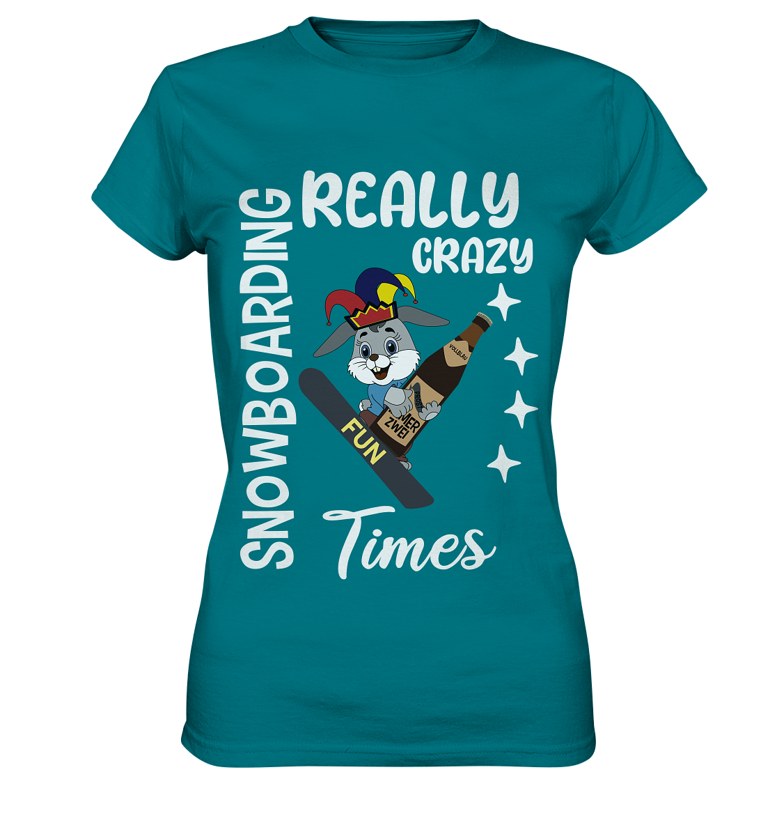 Snowboarding, Crazy Times, Snowboarder, Party - Ladies Premium Shirt