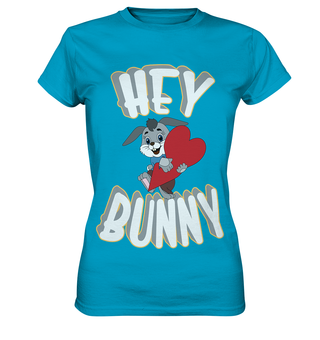 Hey Bunny, Valentine, Valentinstag am 14. Februar, Geschenkideen - Ladies Premium Shirt