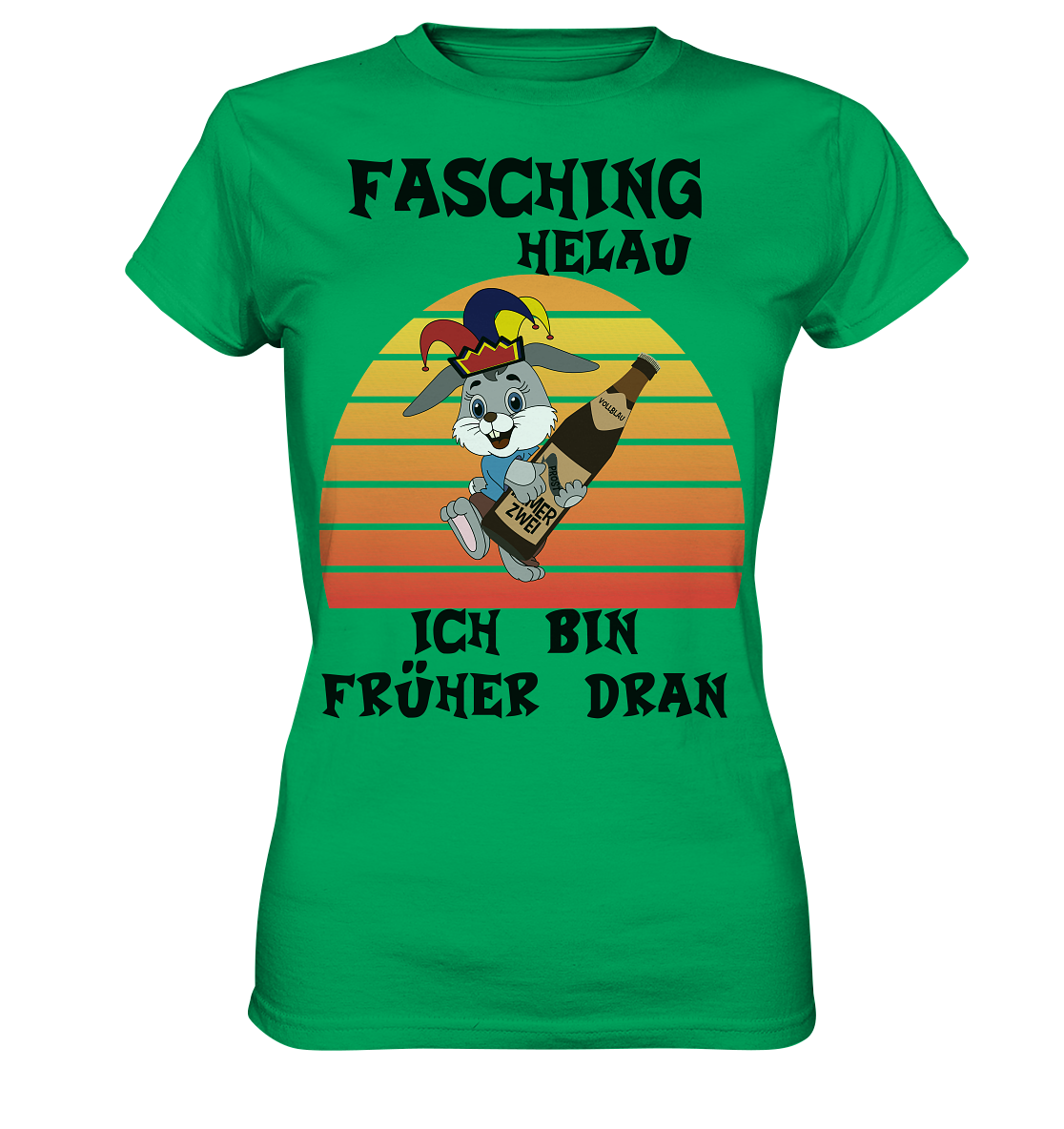Fasching Helau, Osterhase feiert Karneval, Helau - Ladies Premium Shirt