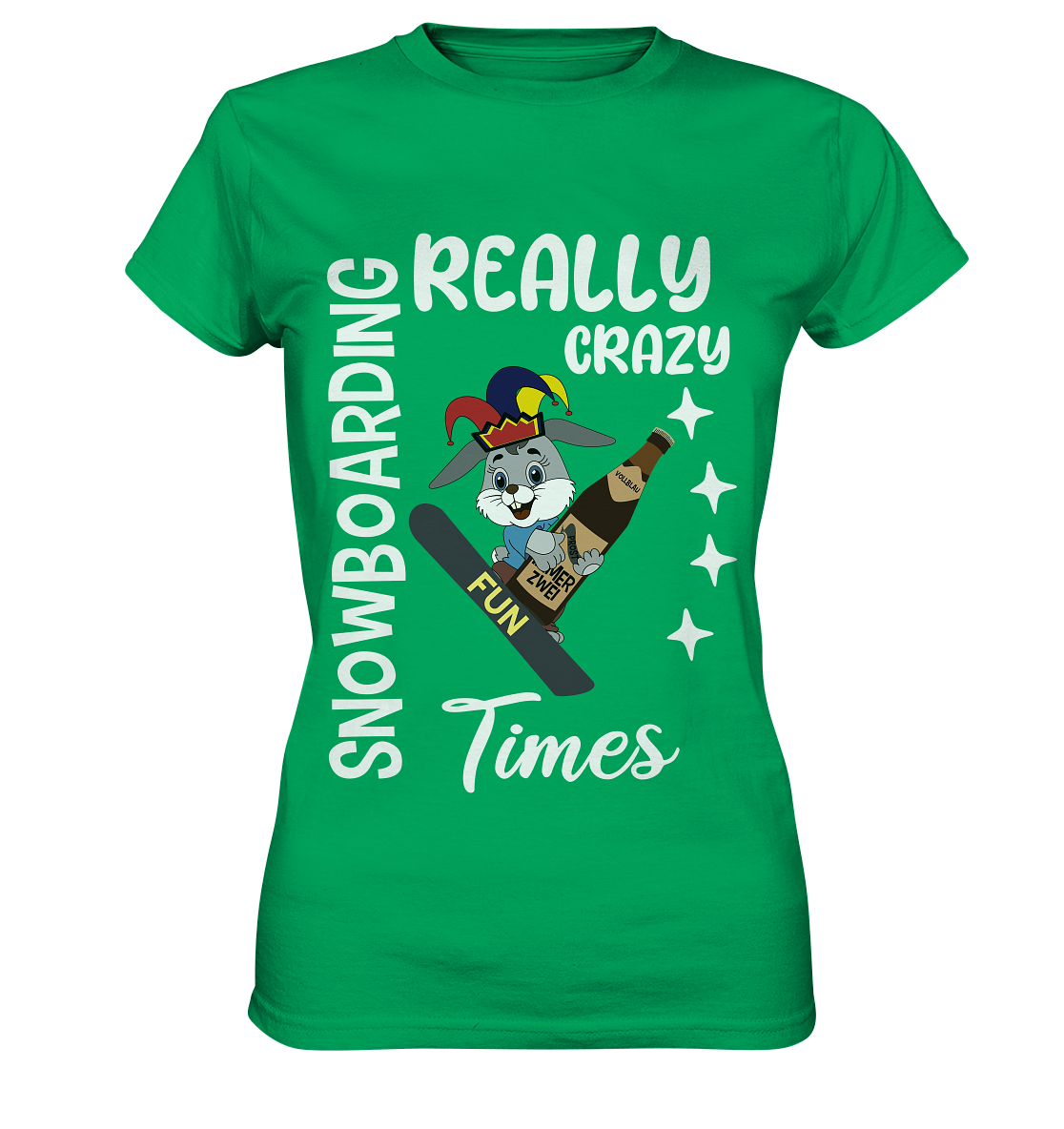 Snowboarding, Crazy Times, Snowboarder, Party - Ladies Premium Shirt