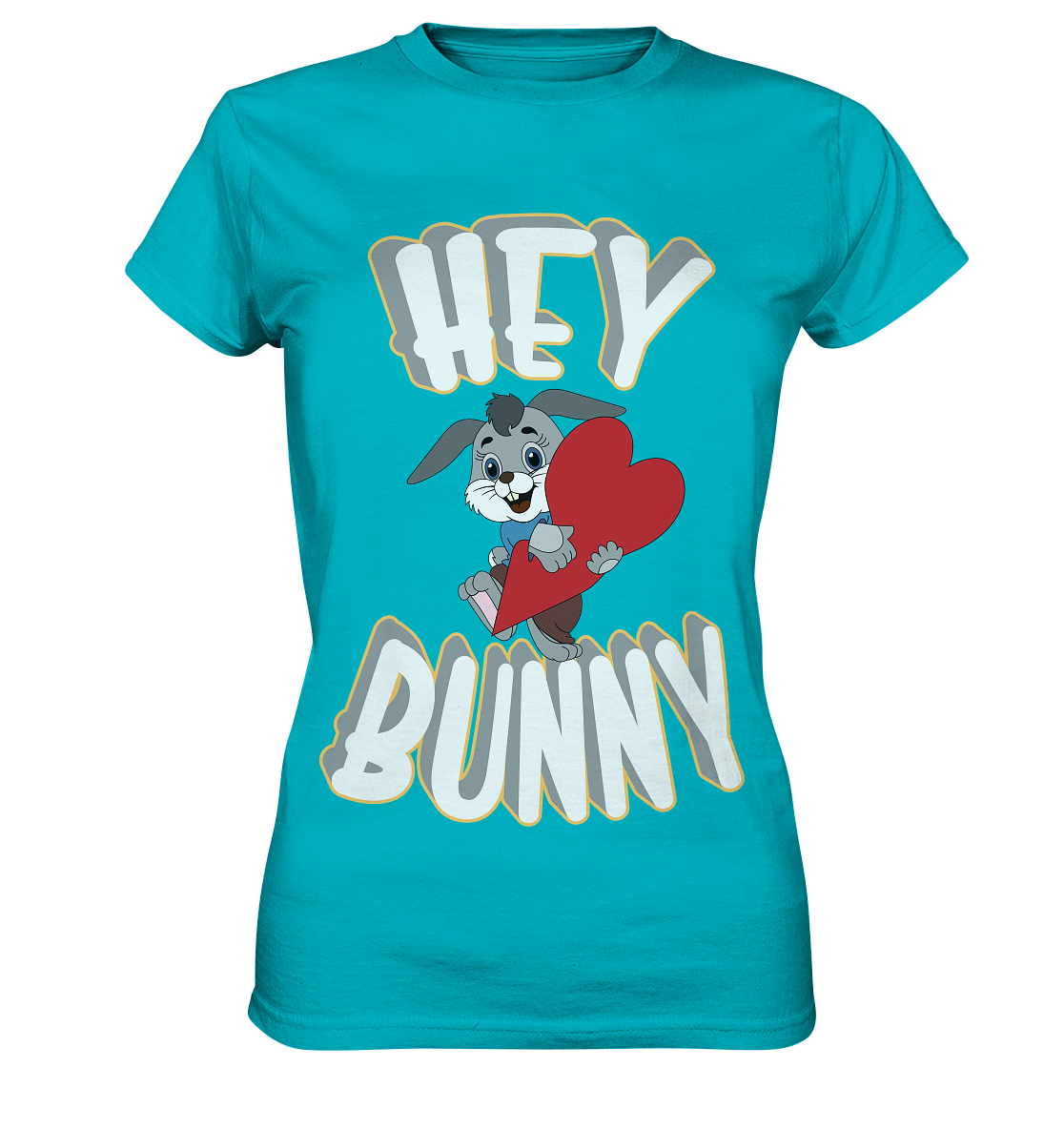 Hey Bunny, Valentine, Valentinstag am 14. Februar, Geschenkideen - Ladies Premium Shirt