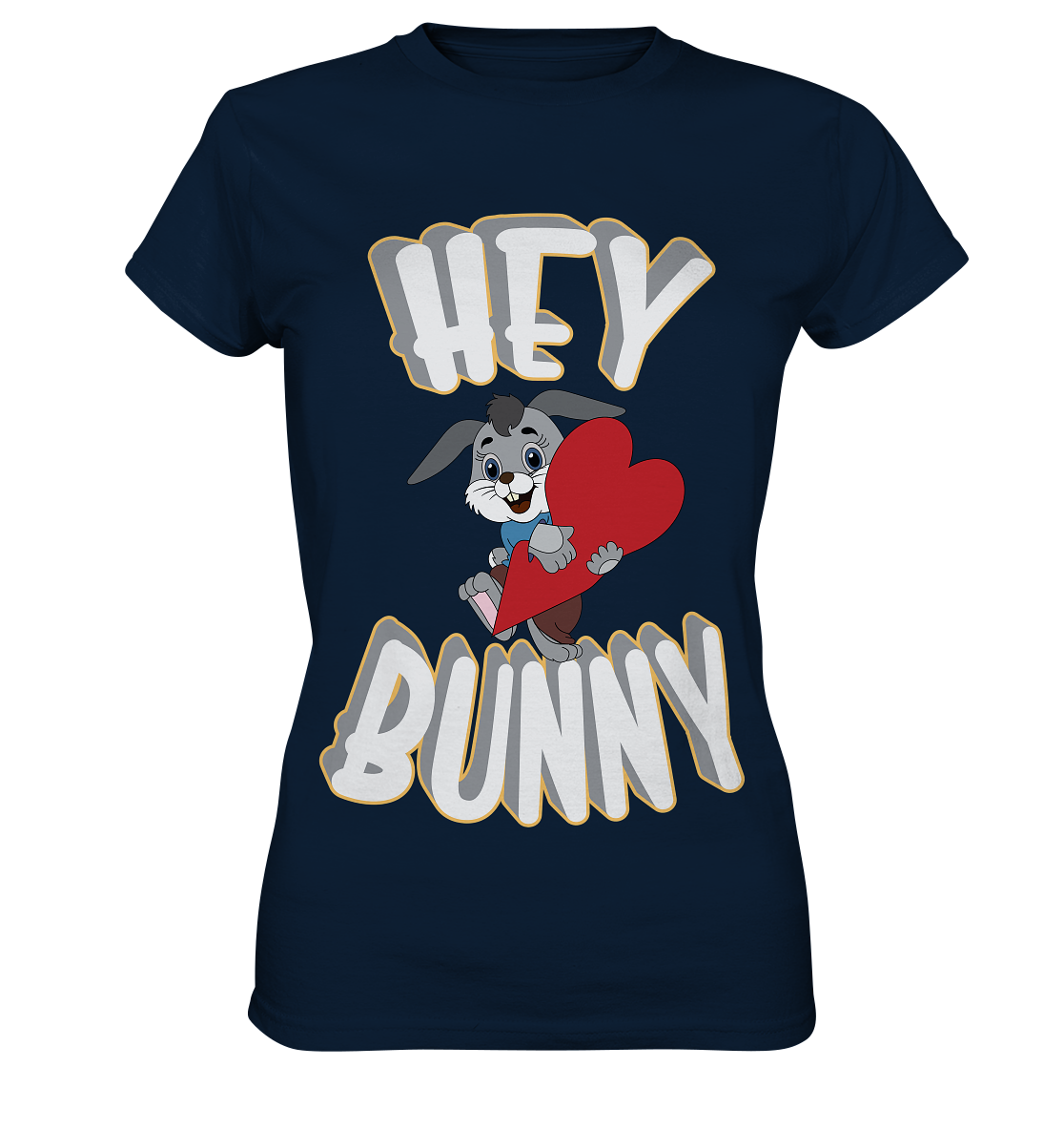 Hey Bunny, Valentine, Valentinstag am 14. Februar, Geschenkideen - Ladies Premium Shirt