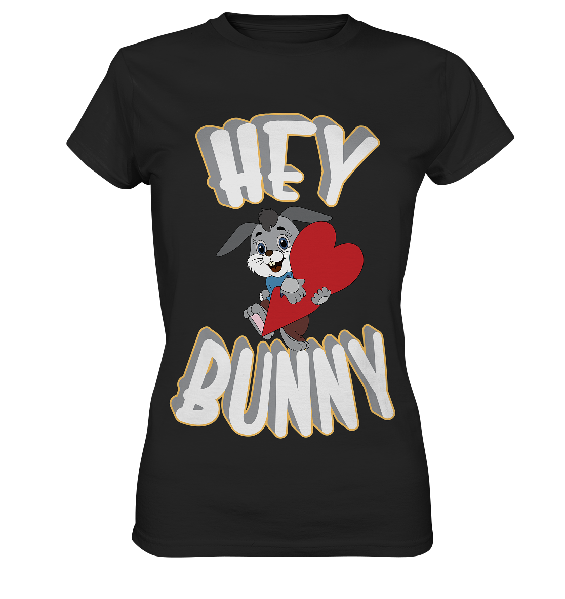 Hey Bunny, Valentine, Valentinstag am 14. Februar, Geschenkideen - Ladies Premium Shirt