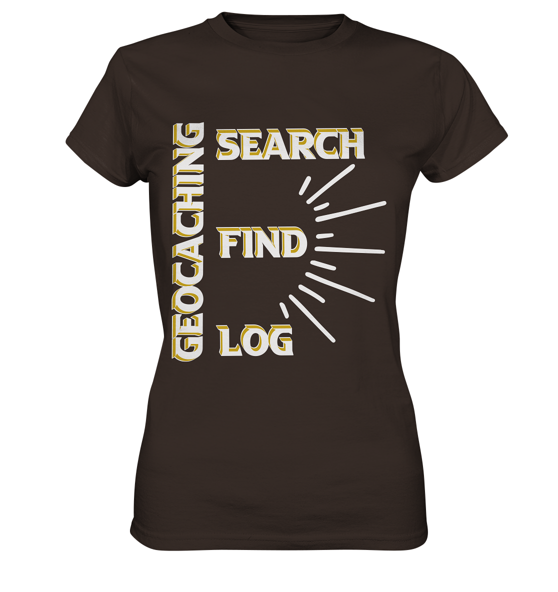 Geocaching-SEARCH-FIND-LOG, Cache Helles Disign - Ladies Premium Shirt