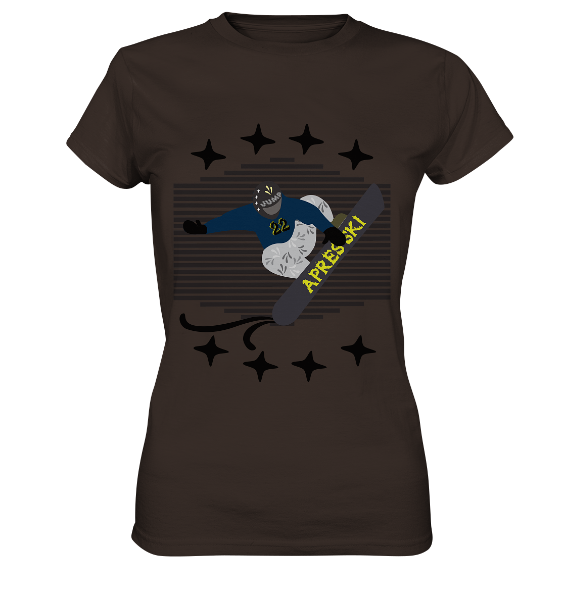 Snowboarding, Apres- Ski, Snowboard, - Ladies Premium Shirt