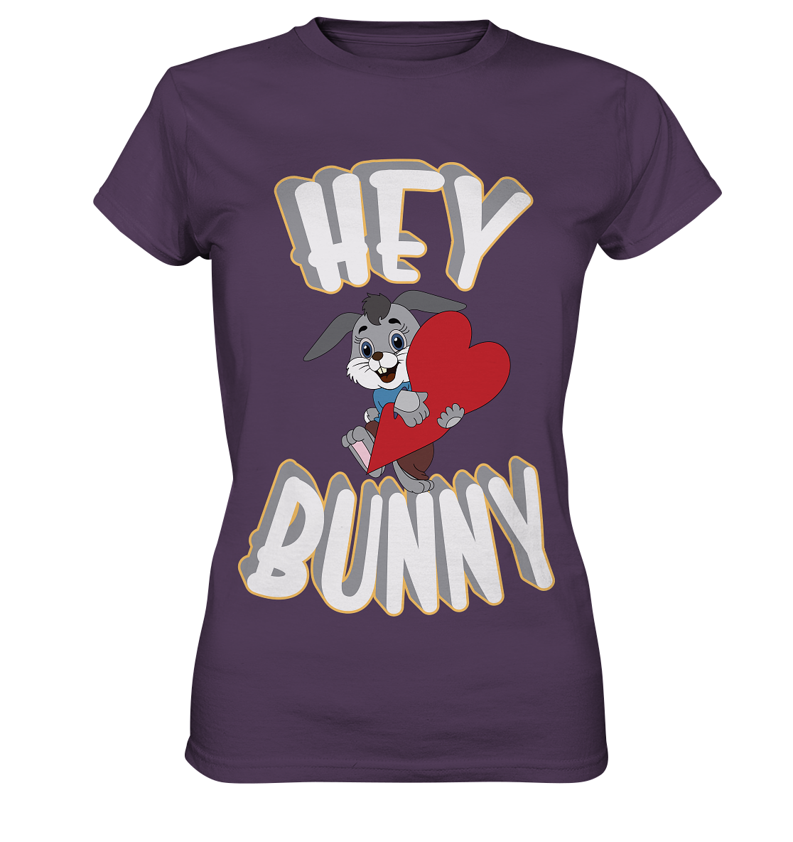 Hey Bunny, Valentine, Valentinstag am 14. Februar, Geschenkideen - Ladies Premium Shirt