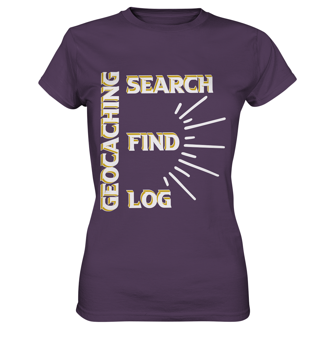 Geocaching-SEARCH-FIND-LOG, Cache Helles Disign - Ladies Premium Shirt
