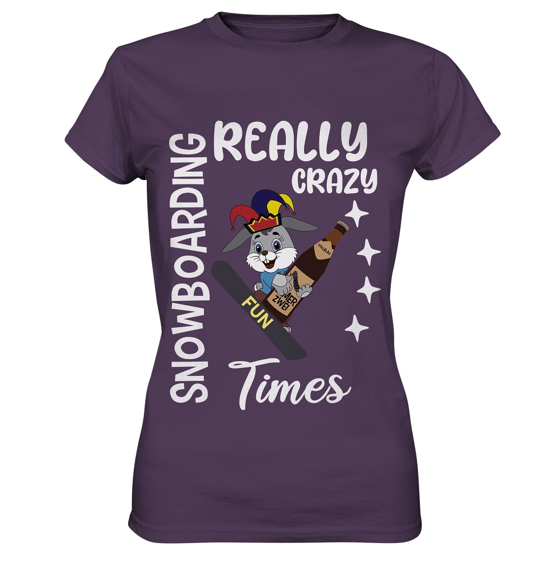 Snowboarding, Crazy Times, Snowboarder, Party - Ladies Premium Shirt