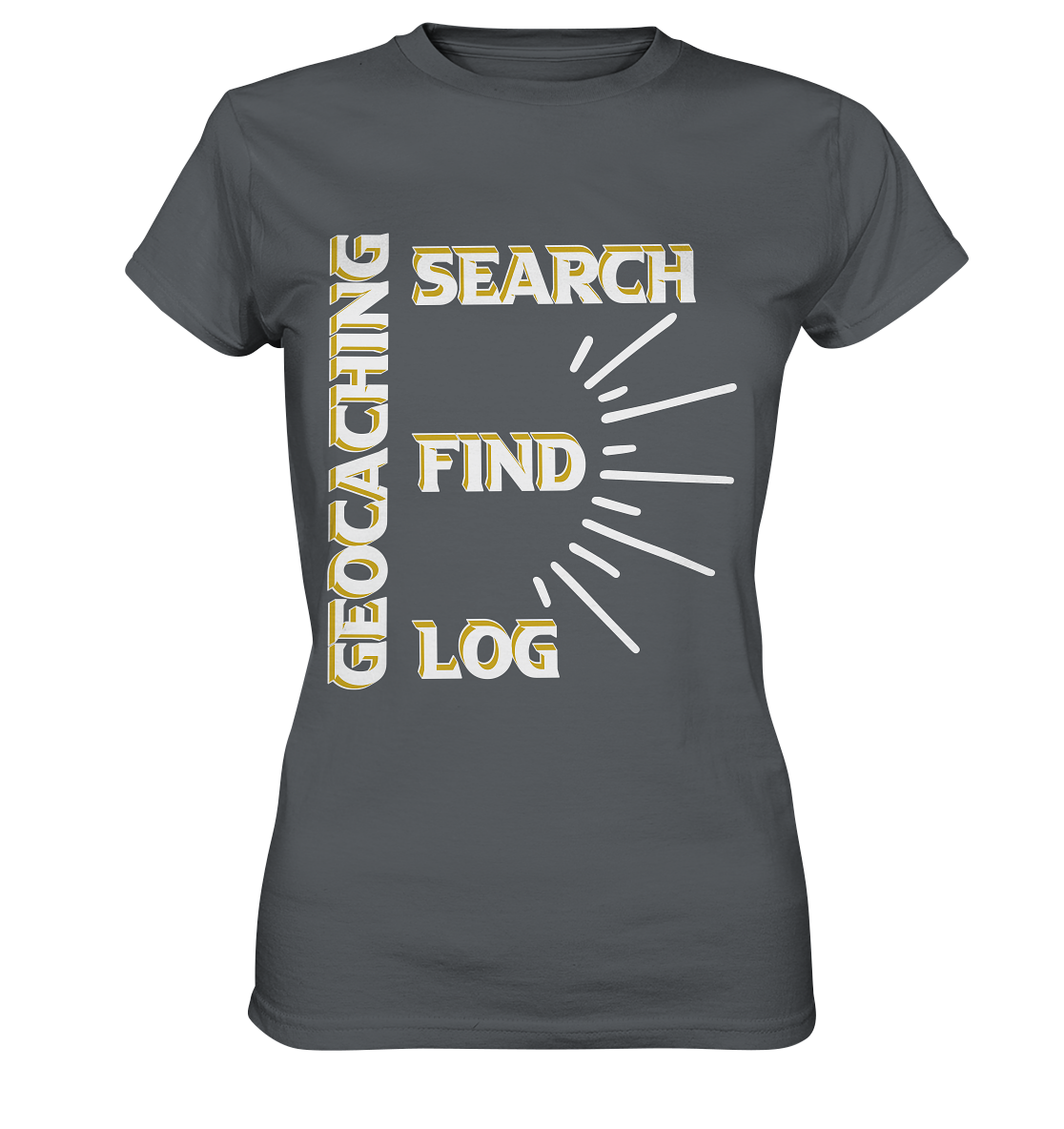 Geocaching-SEARCH-FIND-LOG, Cache Helles Disign - Ladies Premium Shirt