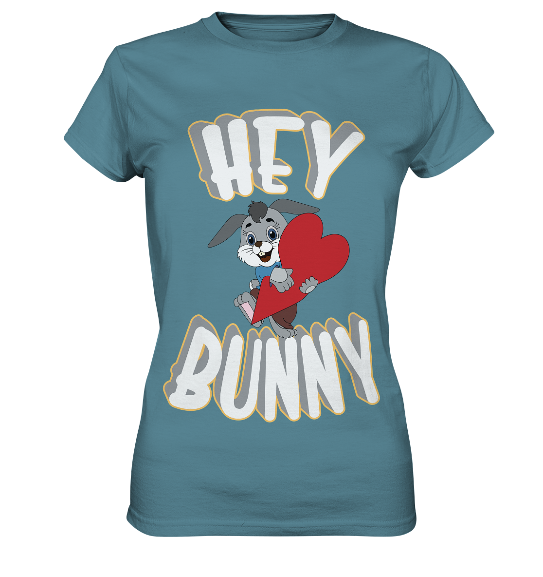 Hey Bunny, Valentine, Valentinstag am 14. Februar, Geschenkideen - Ladies Premium Shirt