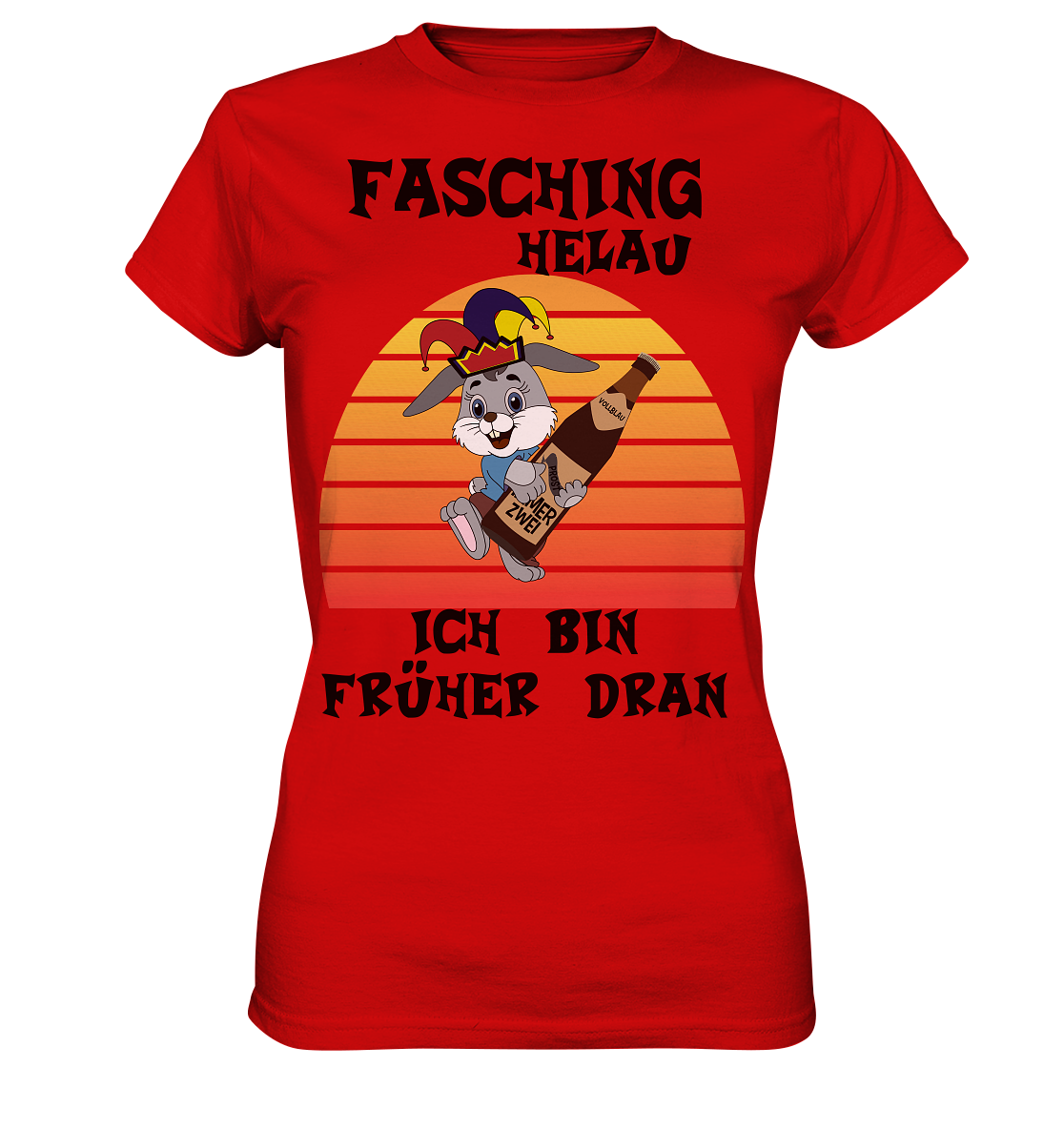 Fasching Helau, Osterhase feiert Karneval, Helau - Ladies Premium Shirt