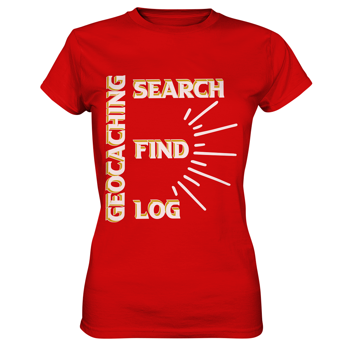 Geocaching-SEARCH-FIND-LOG, Cache Helles Disign - Ladies Premium Shirt
