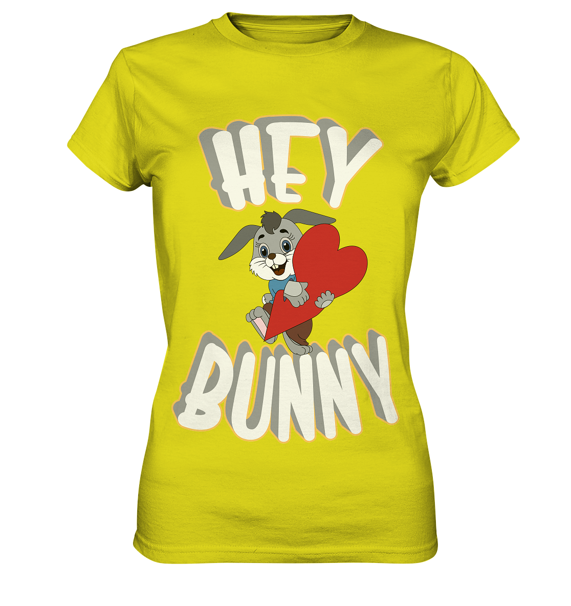 Hey Bunny, Valentine, Valentinstag am 14. Februar, Geschenkideen - Ladies Premium Shirt