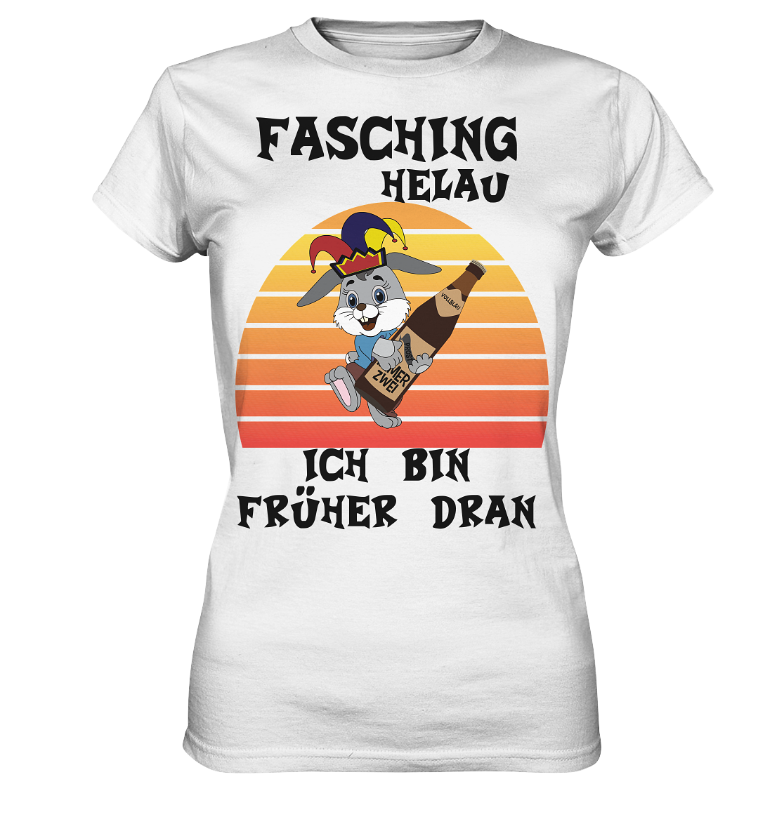 Fasching Helau, Osterhase feiert Karneval, Helau - Ladies Premium Shirt