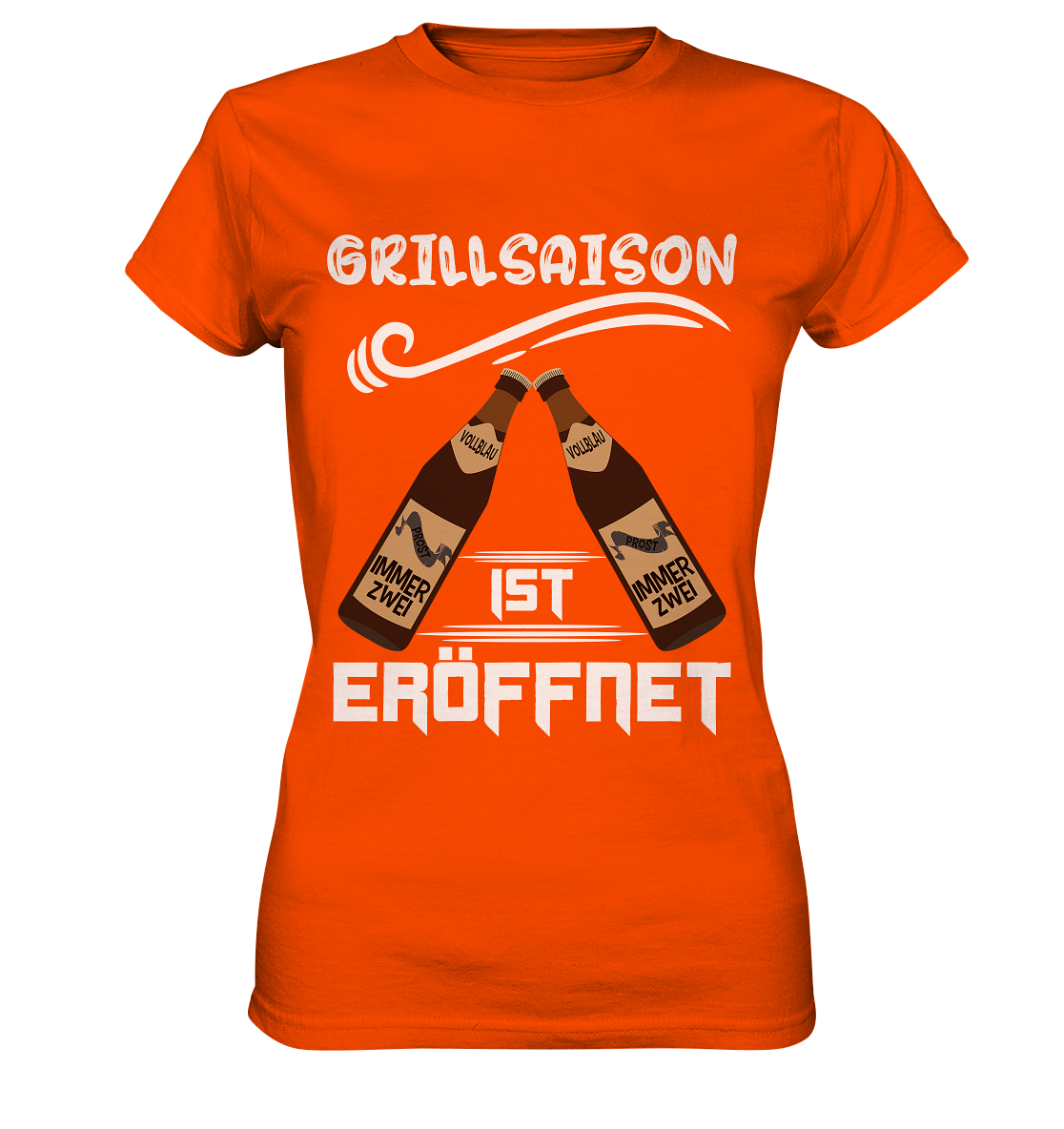 Grillsaison ist eröffnet, Grillen, Party, Feiern, Helles Design - Ladies Premium Shirt