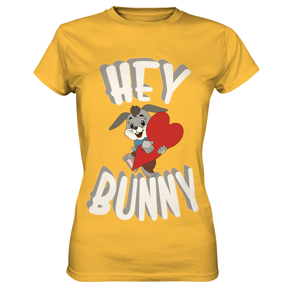 Hey Bunny, Valentine, Valentinstag am 14. Februar, Geschenkideen - Ladies Premium Shirt