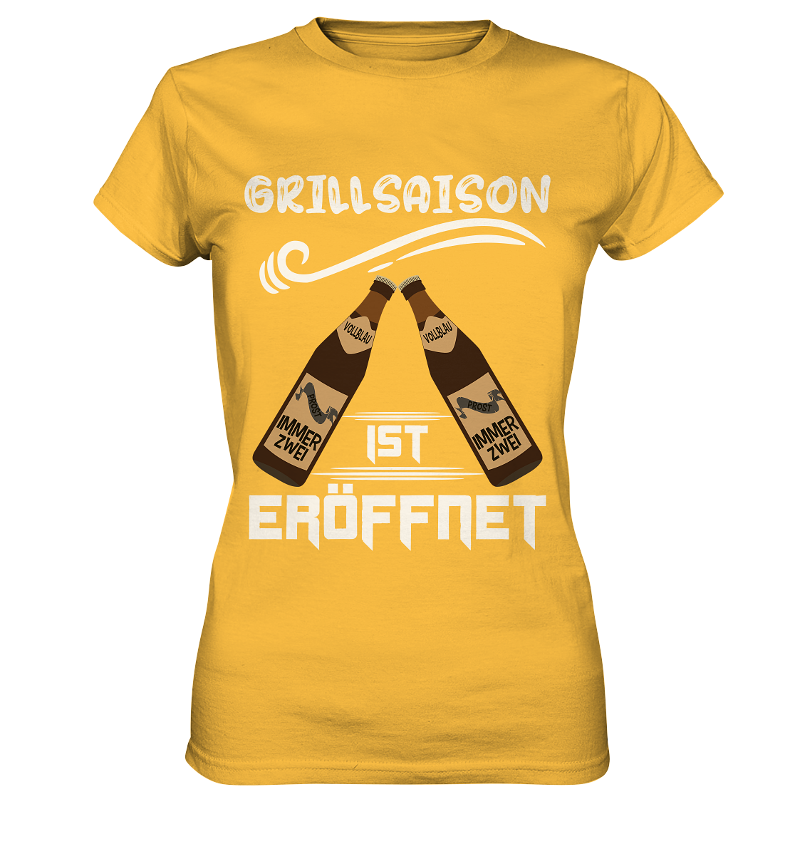 Grillsaison ist eröffnet, Grillen, Party, Feiern, Helles Design - Ladies Premium Shirt