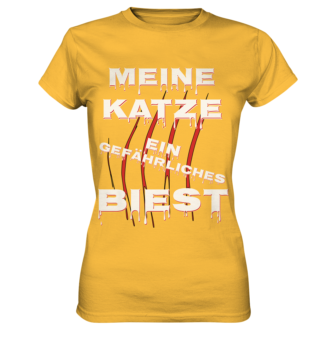 Meine Katze - Ein gefährliches Biest - Statement - Streetwear - Ladies Premium Shirt