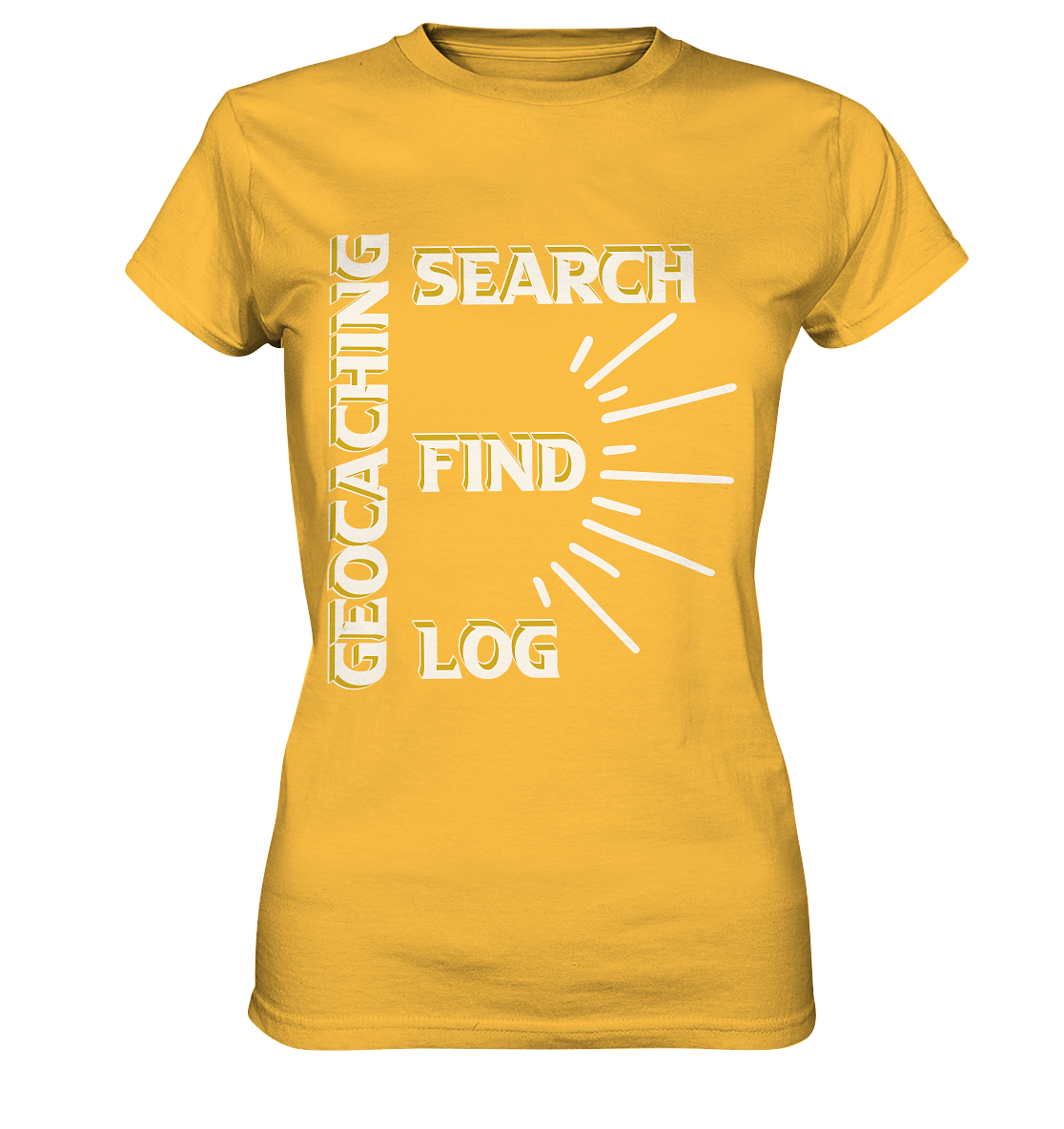 Geocaching-SEARCH-FIND-LOG, Cache Helles Disign - Ladies Premium Shirt