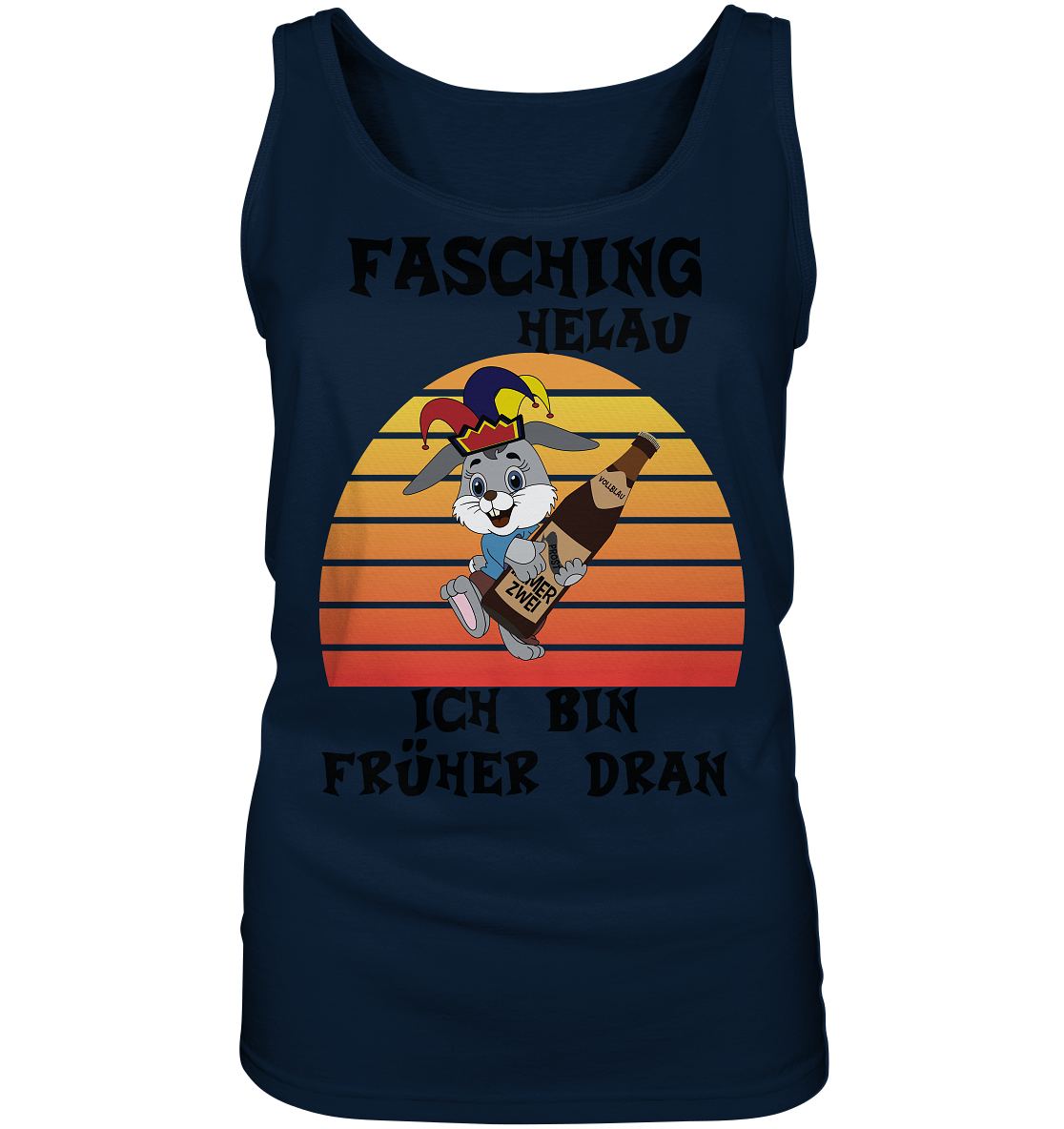 Fasching Helau, Osterhase feiert Karneval, Helau - Ladies Tank-Top