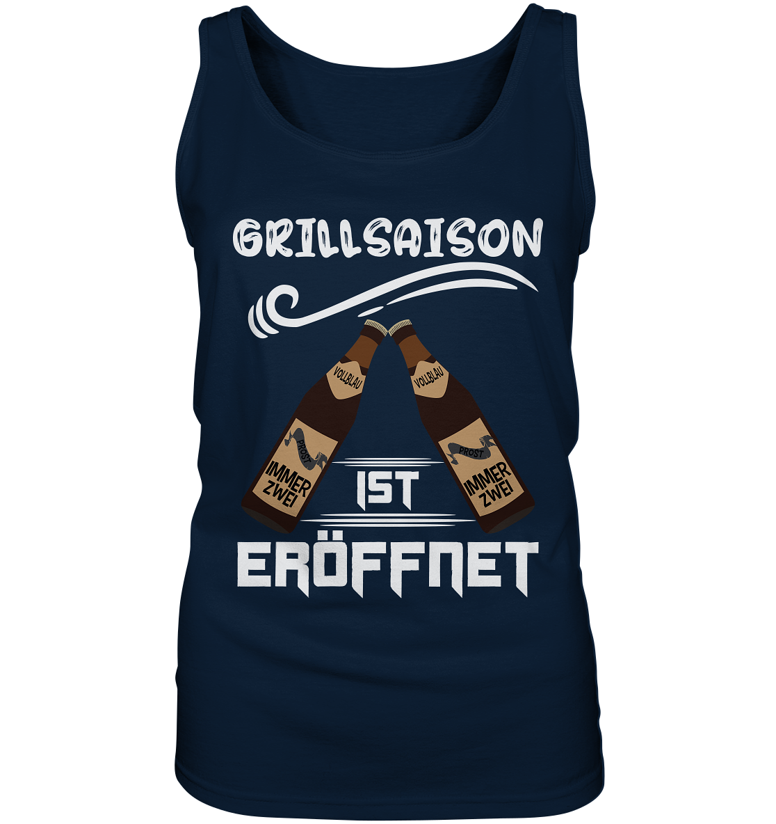 Grillsaison ist eröffnet, Grillen, Party, Feiern, Helles Design - Ladies Tank-Top