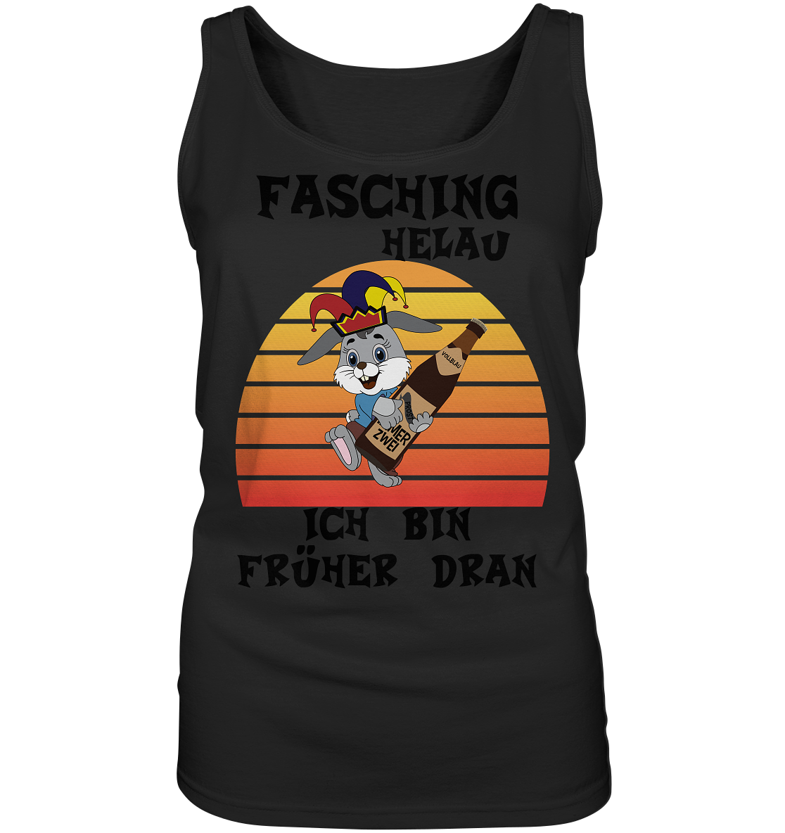 Fasching Helau, Osterhase feiert Karneval, Helau - Ladies Tank-Top