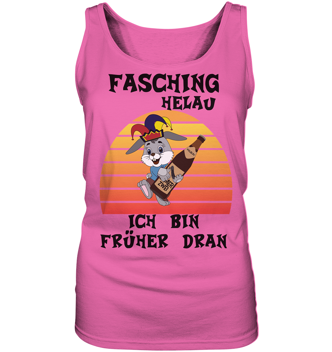 Fasching Helau, Osterhase feiert Karneval, Helau - Ladies Tank-Top