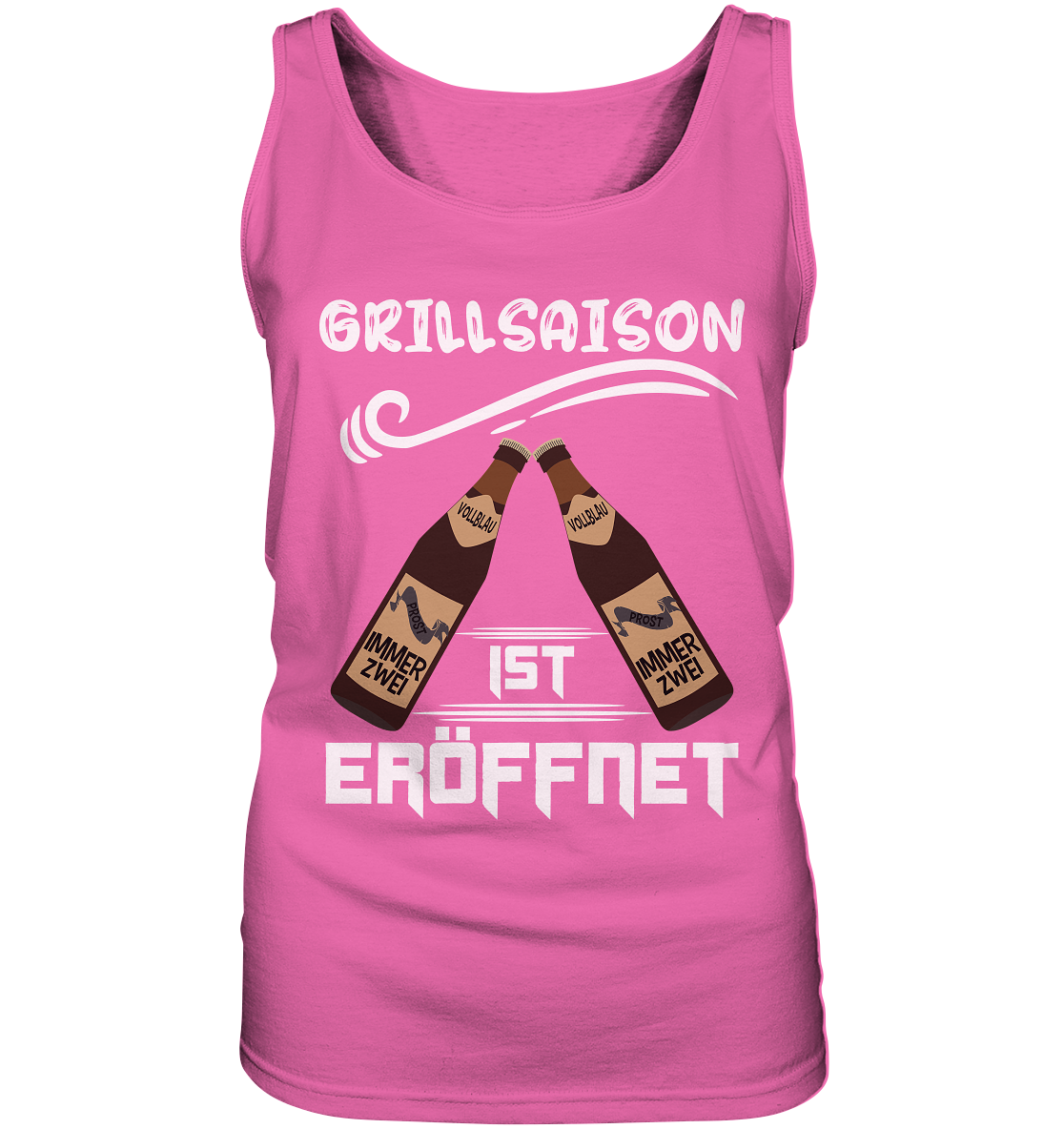 Grillsaison ist eröffnet, Grillen, Party, Feiern, Helles Design - Ladies Tank-Top