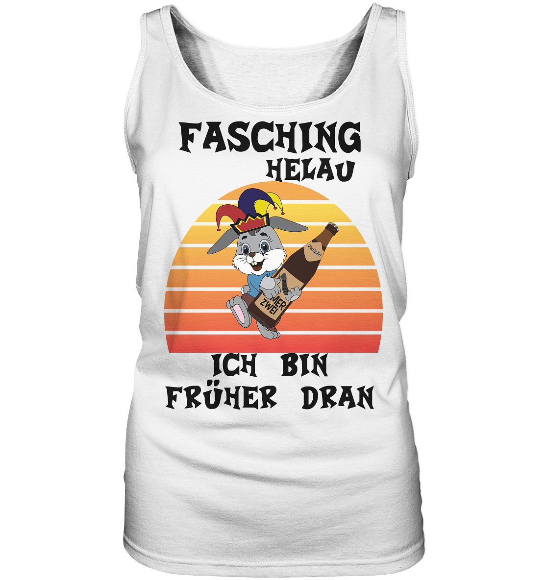 Fasching Helau, Osterhase feiert Karneval, Helau - Ladies Tank-Top