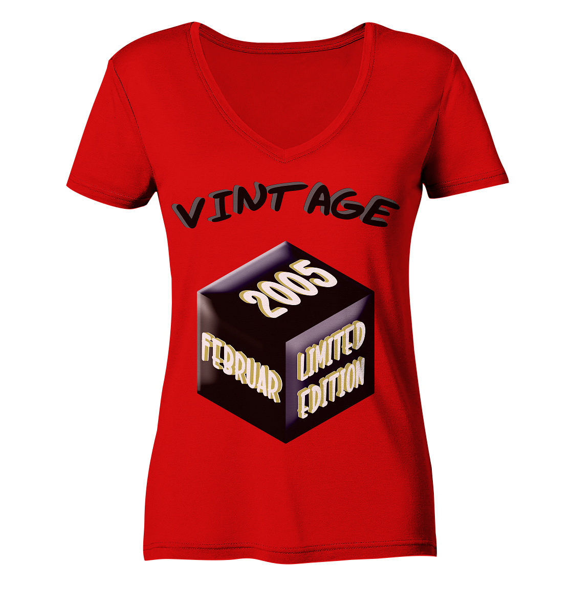 Vintage 2005 FEB Limited Edition, Geschenk zum 18 - Ladies V-Neck Shirt