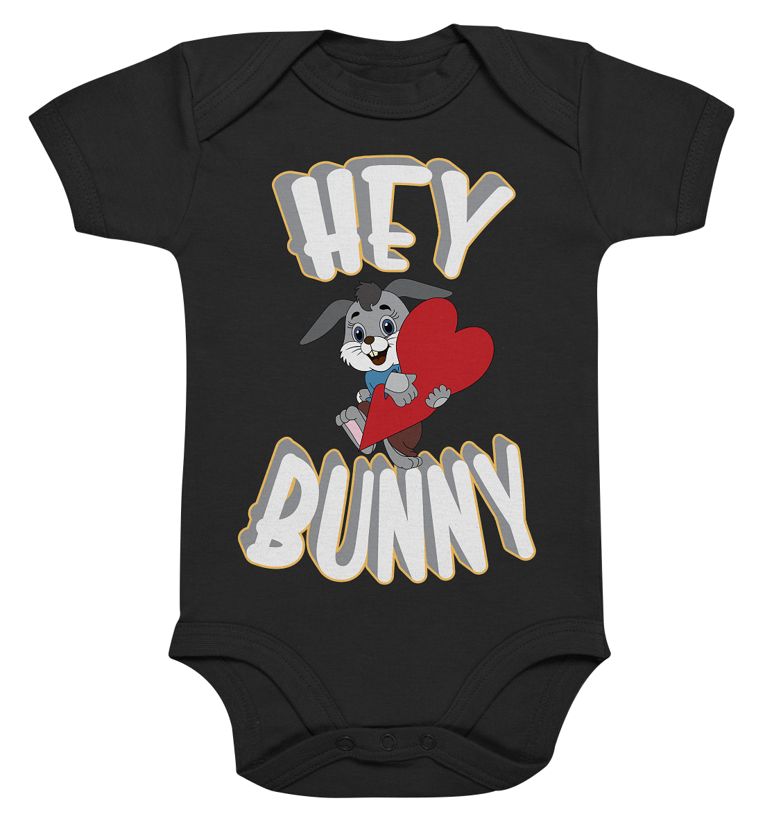 Hey Bunny, Valentine, Valentinstag am 14. Februar, Geschenkideen - Organic Baby Bodysuite