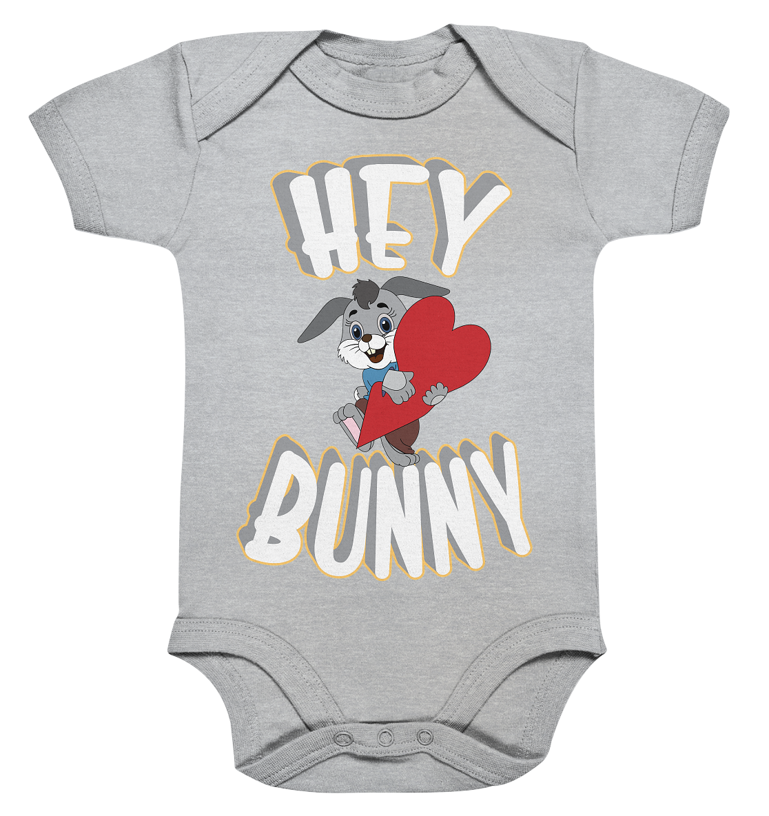 Hey Bunny, Valentine, Valentinstag am 14. Februar, Geschenkideen - Organic Baby Bodysuite