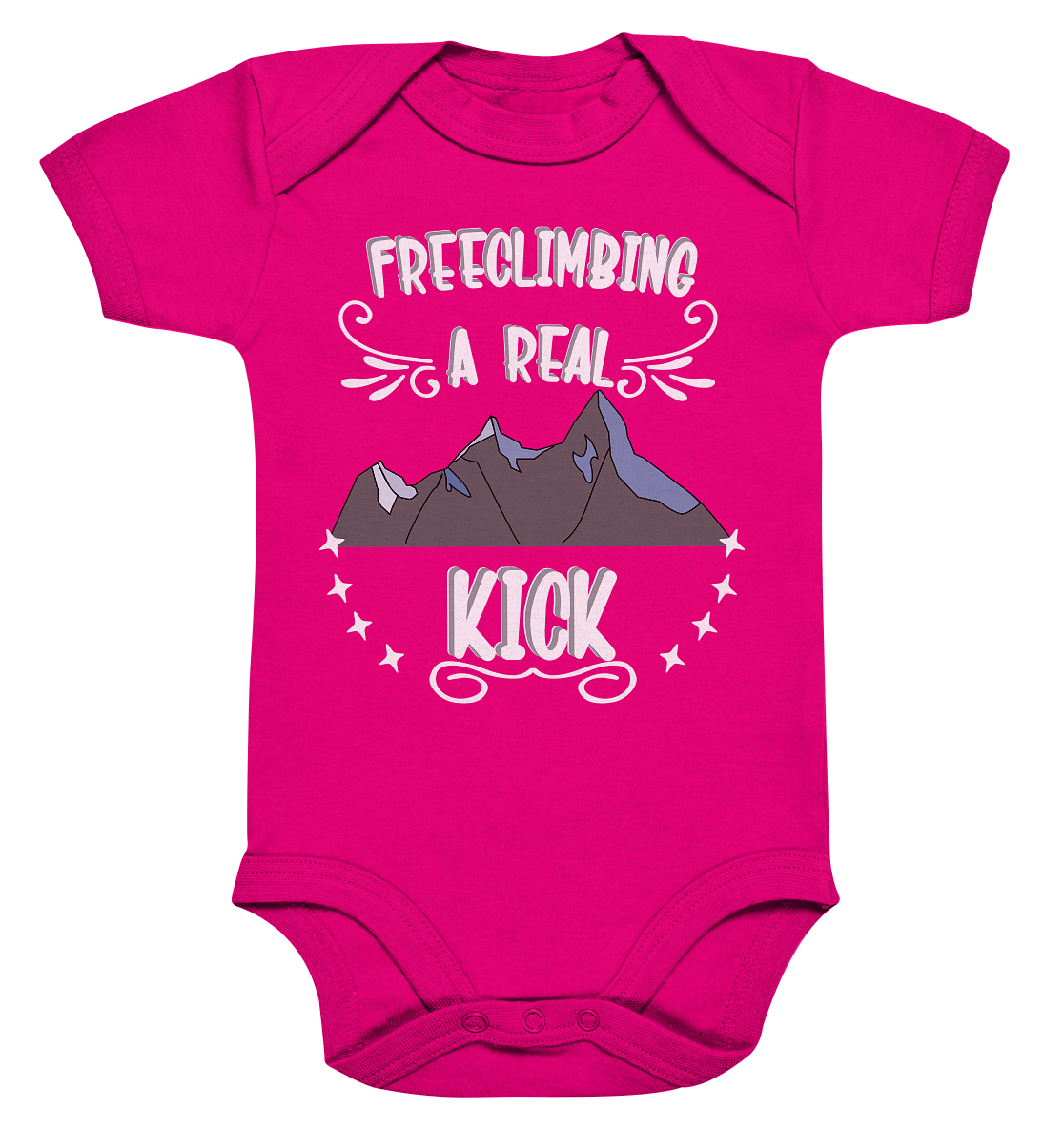 Freeclimbing - a real kick, sportlich & gefährlich - Organic Baby Bodysuite