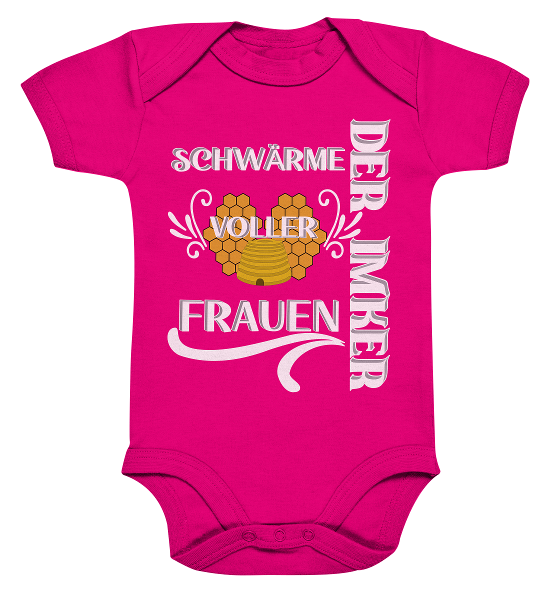 Der Imker, schwärme voller Frauen, Imkerei, Helden, Helles Motiv - Organic Baby Bodysuite