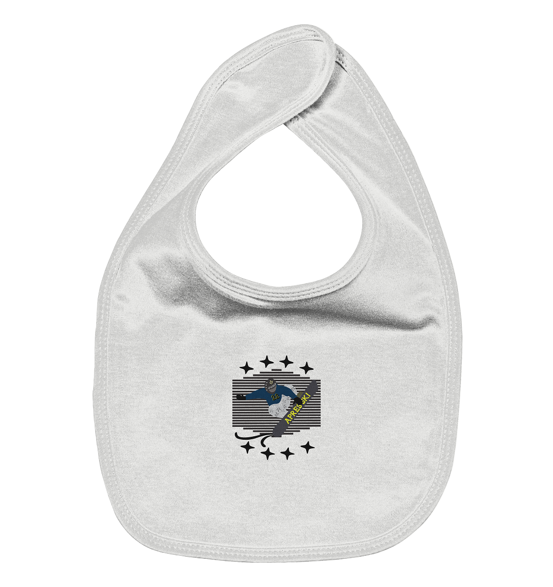 Snowboarding, Apres- Ski, Snowboard, - Organic Baby-Lätzchen