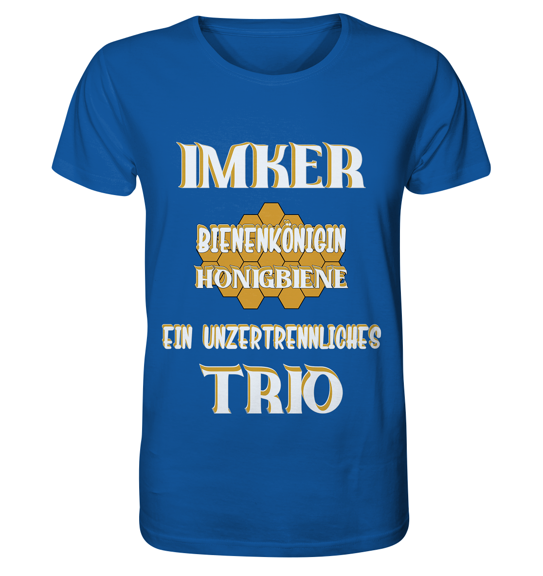 Imker- Bienenkönigin und Honigbiene, einTeam, Pfleger und Schützer von Bienen - Organic Basic Shirt