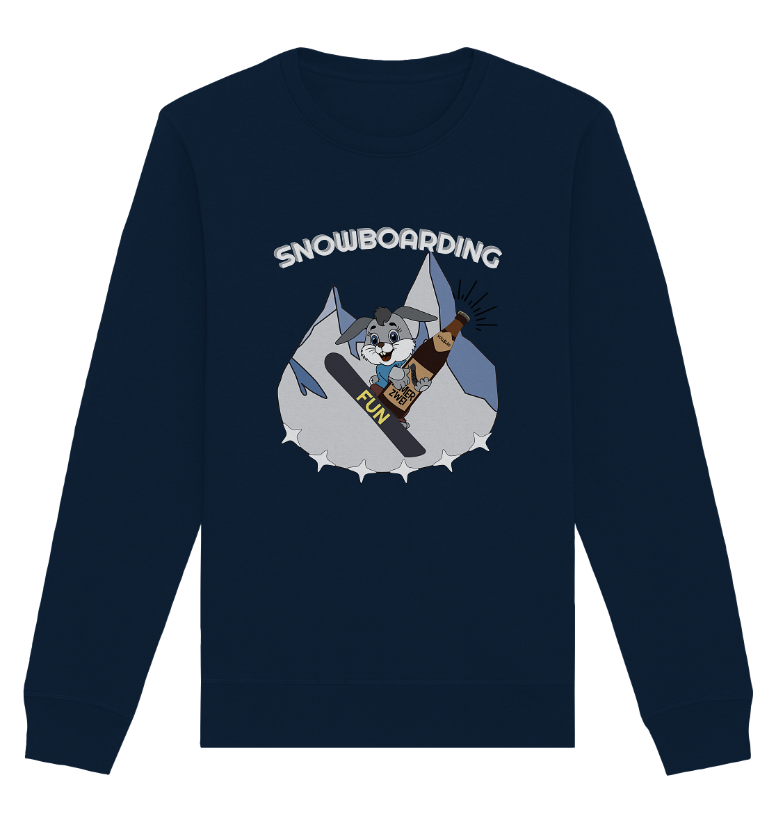 Snowboarder, Apres- Ski, Party danach, Piste, Helles Design - Organic Basic Unisex Sweatshirt