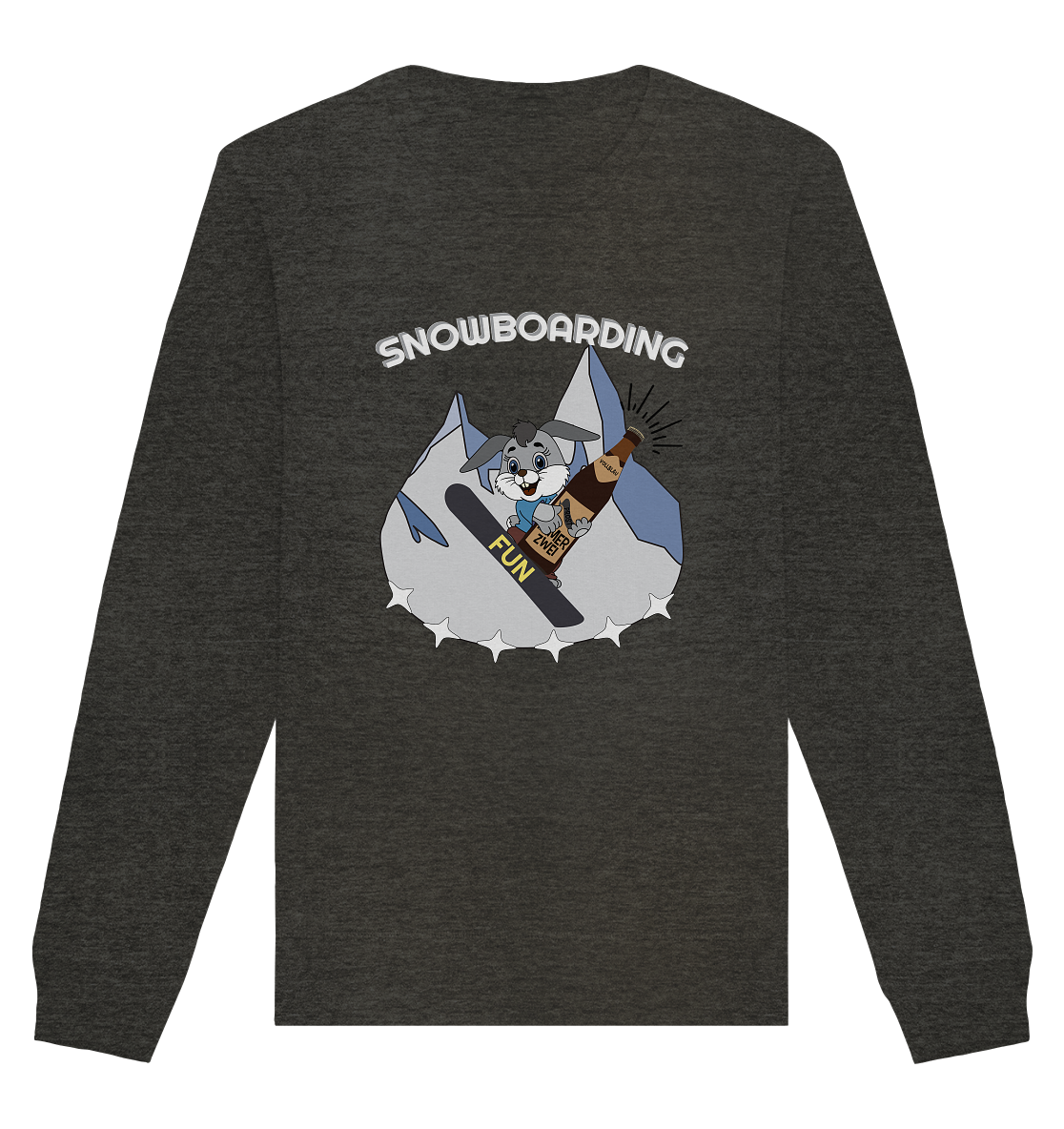 Snowboarder, Apres- Ski, Party danach, Piste, Helles Design - Organic Basic Unisex Sweatshirt