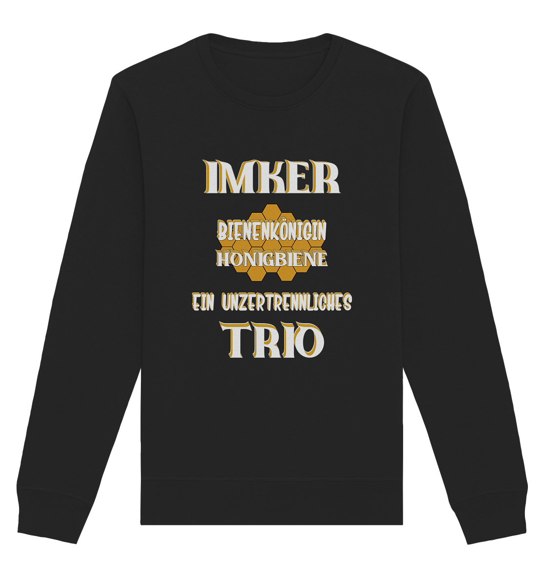Imker- Bienenkönigin und Honigbiene, einTeam, Pfleger und Schützer von Bienen - Organic Basic Unisex Sweatshirt