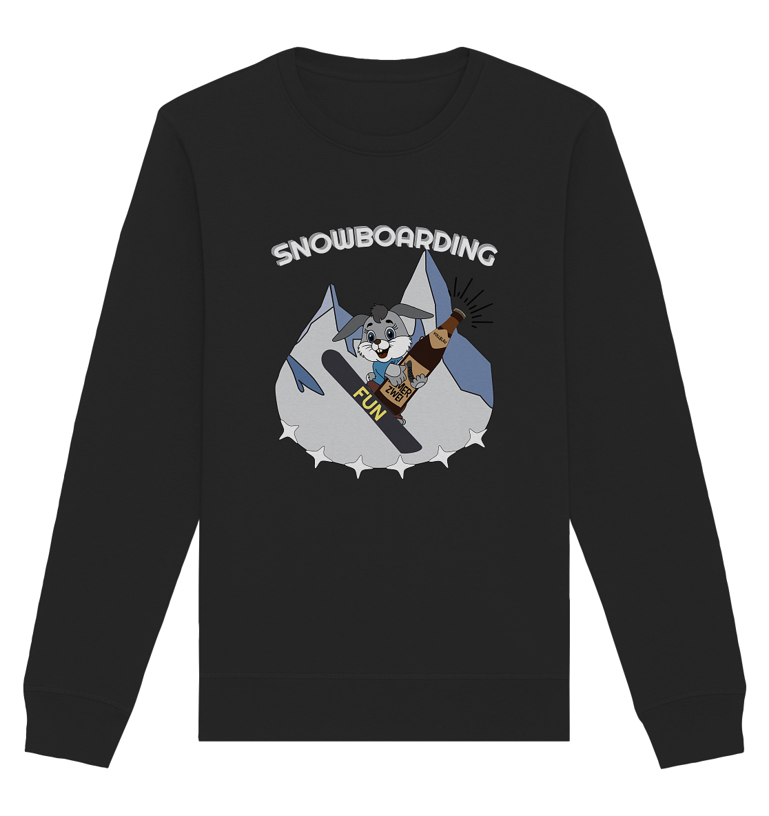 Snowboarder, Apres- Ski, Party danach, Piste, Helles Design - Organic Basic Unisex Sweatshirt