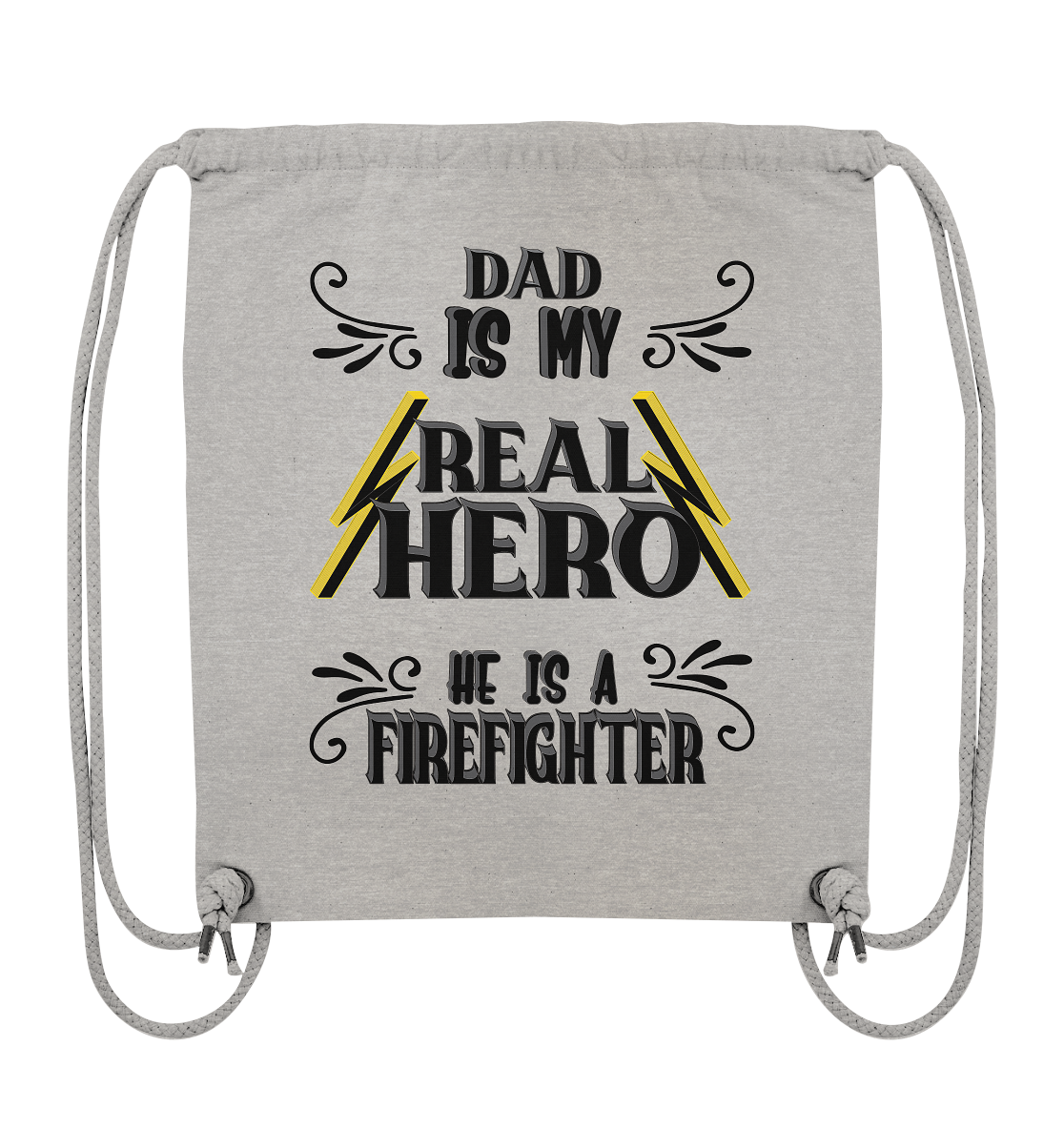 My Real Hero, Firefighter Dad - Organic Gym-Bag