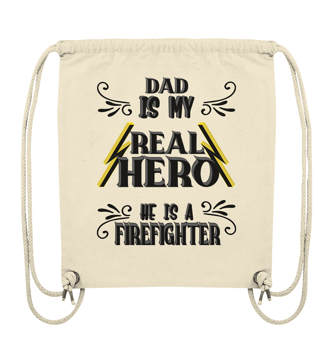 My Real Hero, Firefighter Dad - Organic Gym-Bag